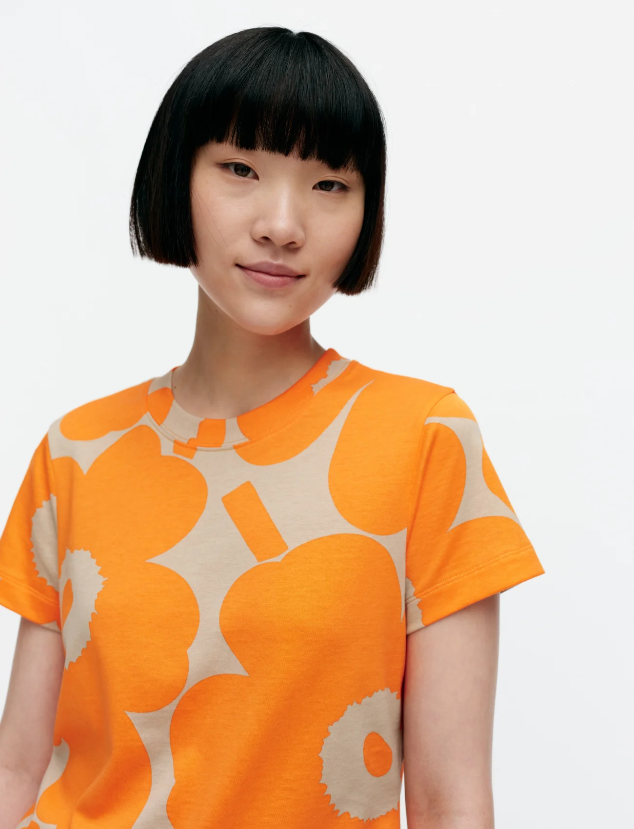 Marimekko - HELEYS UNIKKO - t-shirt & tops - orange, beige - 0