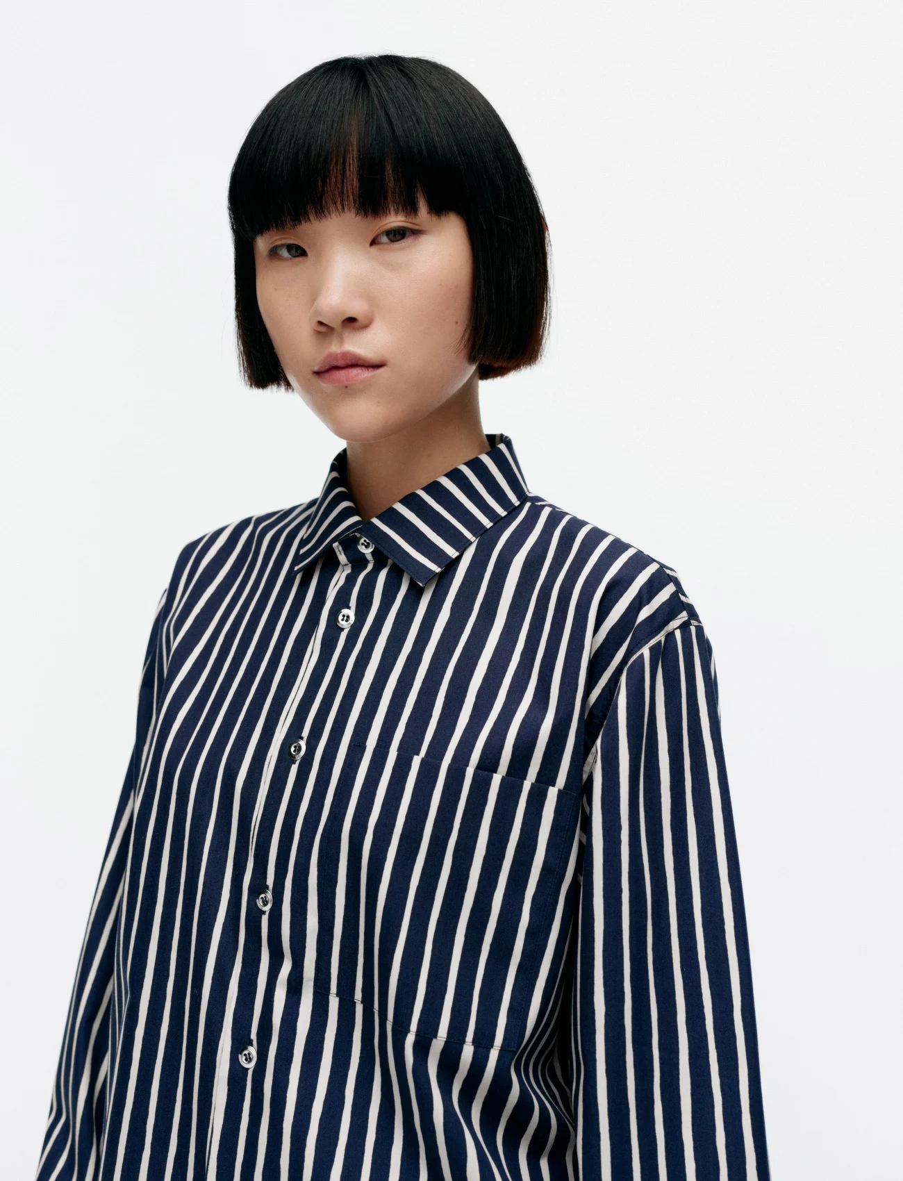 Marimekko - JOKAPOIKA 2017 - chemises à manches longues - dark blue, white - 0