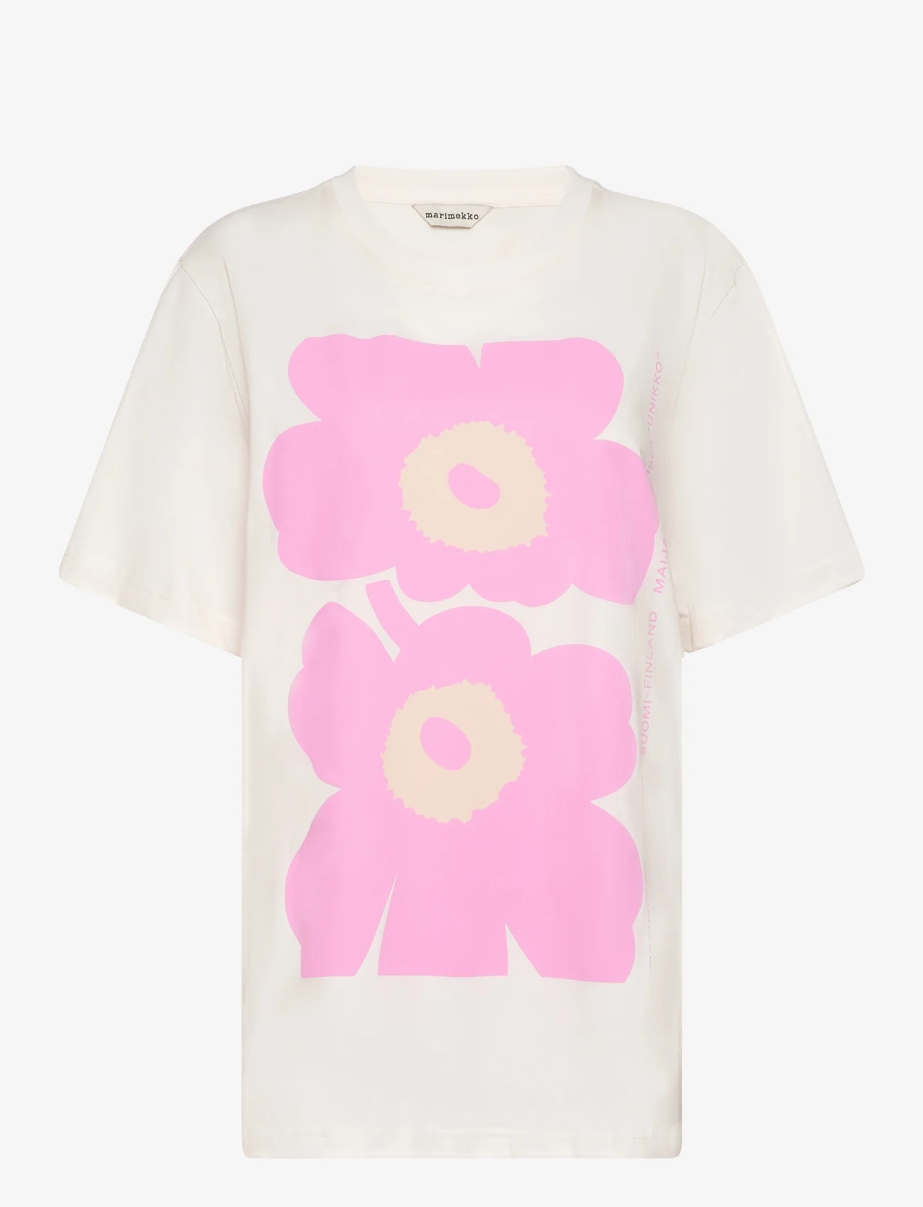 Marimekko - EMBLA UNIKKO PLACEMENT - t-shirt & tops - off-white, light pink, beige - 1