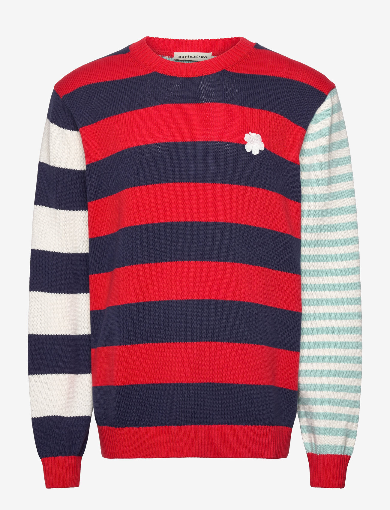 Marimekko - KESÄKOJU MAALIS PATJA - stickade tröjor - dark navy, red, light blue - 1