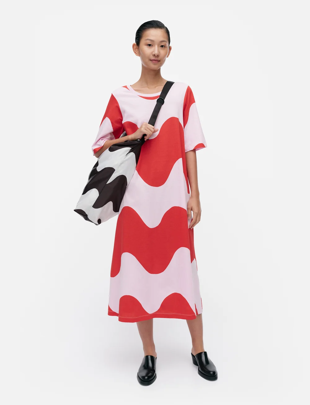 Marimekko - LOKAALI LOKKI - sukienki koszulowe - red, light pink - 4