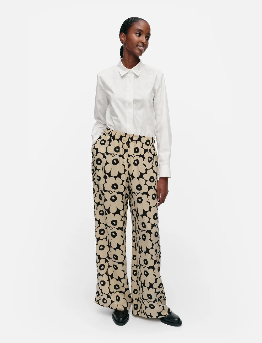 【marimekko】Oanet Mini Unikko パンツ Marimekko Oanet Mini Unikko – wide leg trousers – shop at