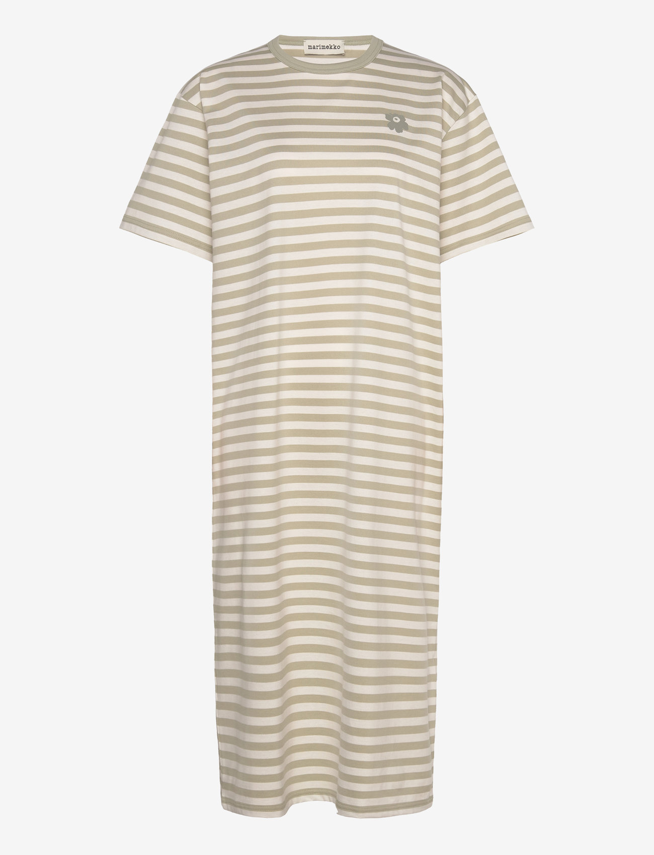 Marimekko - TASARAITA OVERSIZED DRESS - greyish green, off-white - 1