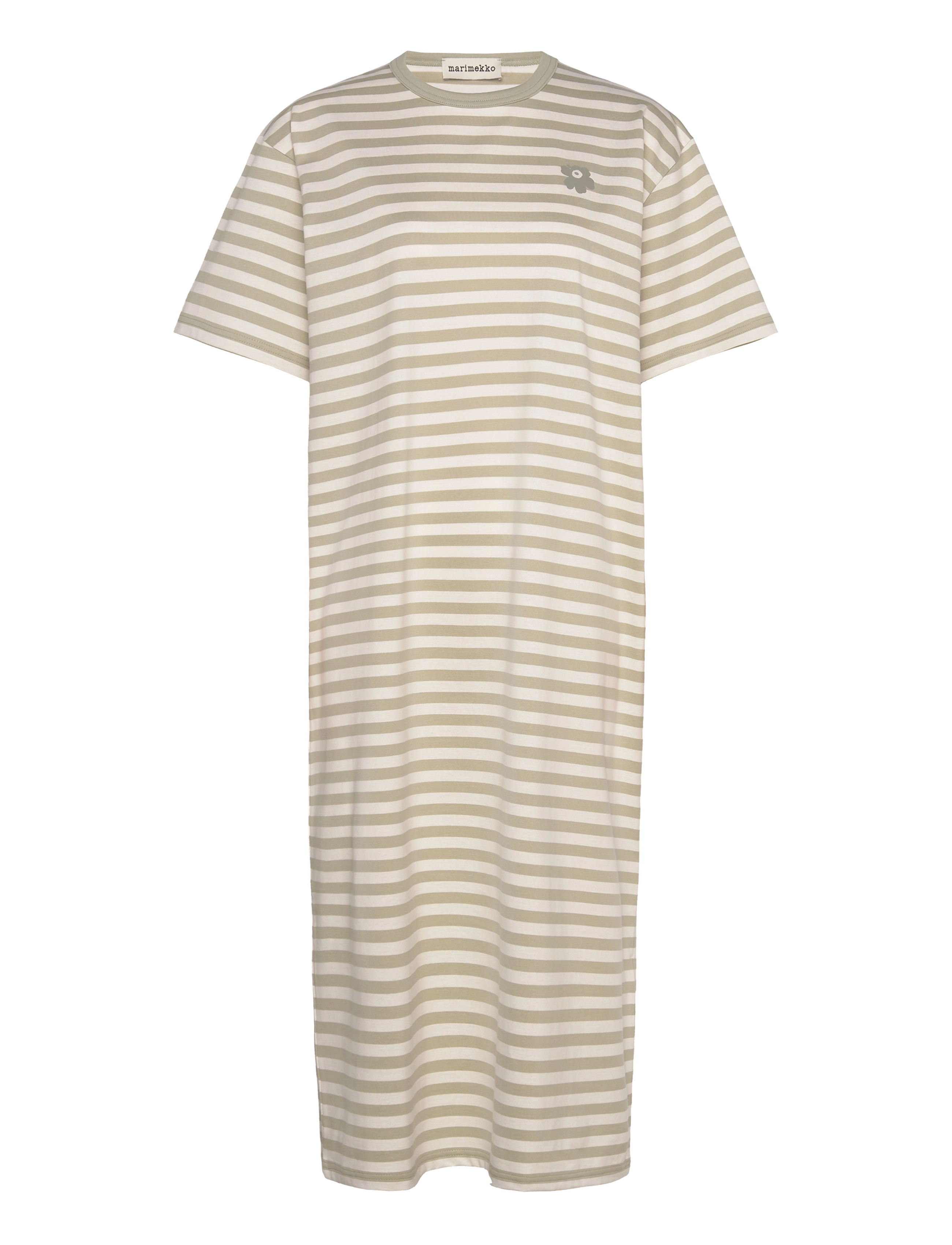 TASARAITA OVERSIZED DRESS - GREYISH GREEN, OFF-WHITE
