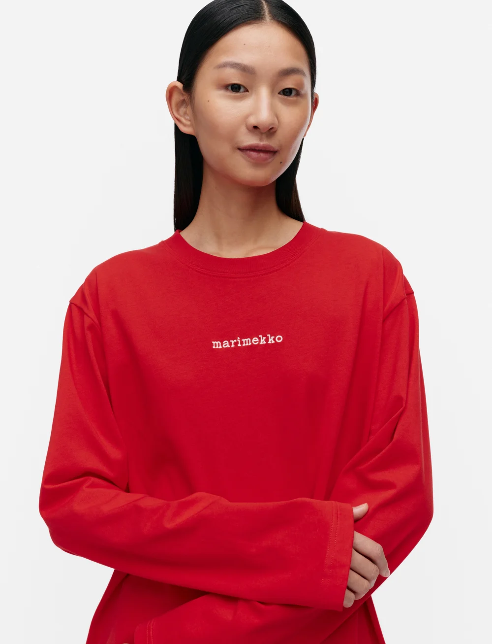 【2024SS】marimekko マリメッコ/Biitti Logo Placement Tシャツ Marimekko Biitti Logo Placement (MAM093271) - Pitkähihaiset