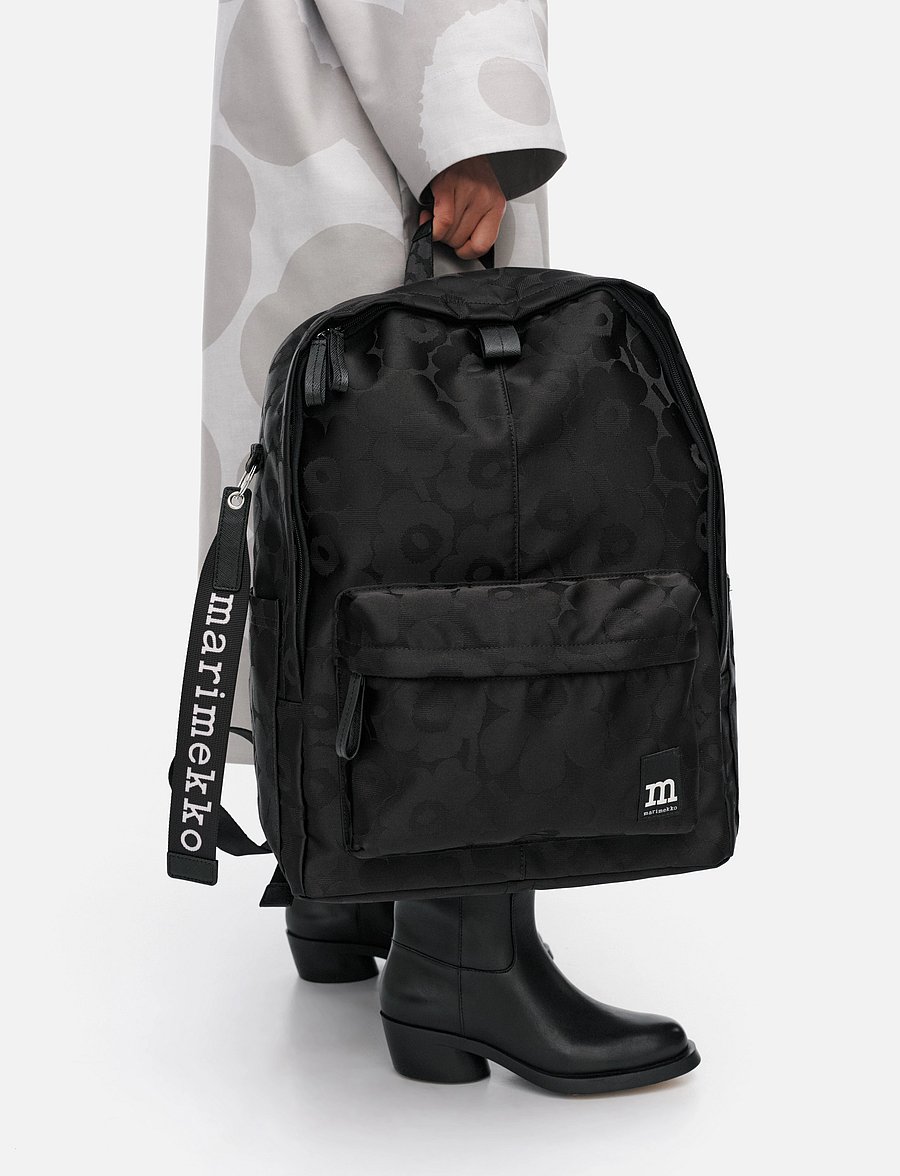 Marimekko - ZIP TOP BACKPACK UNIKKO - modes tendences - black, black - 0