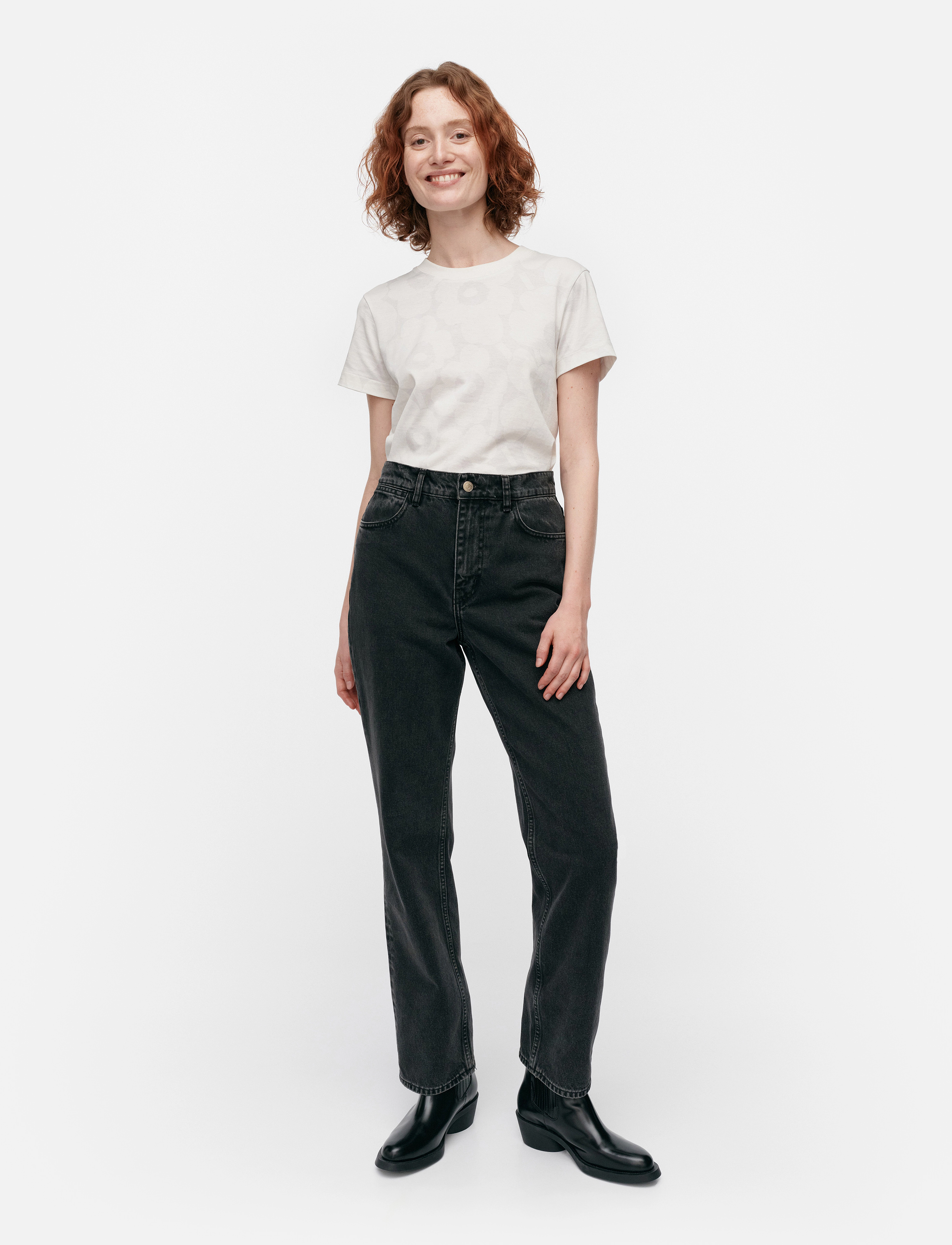 Marimekko Maridenim Straight, 32 x 32, Black, Jeans > Lige-Almindelige, Dame