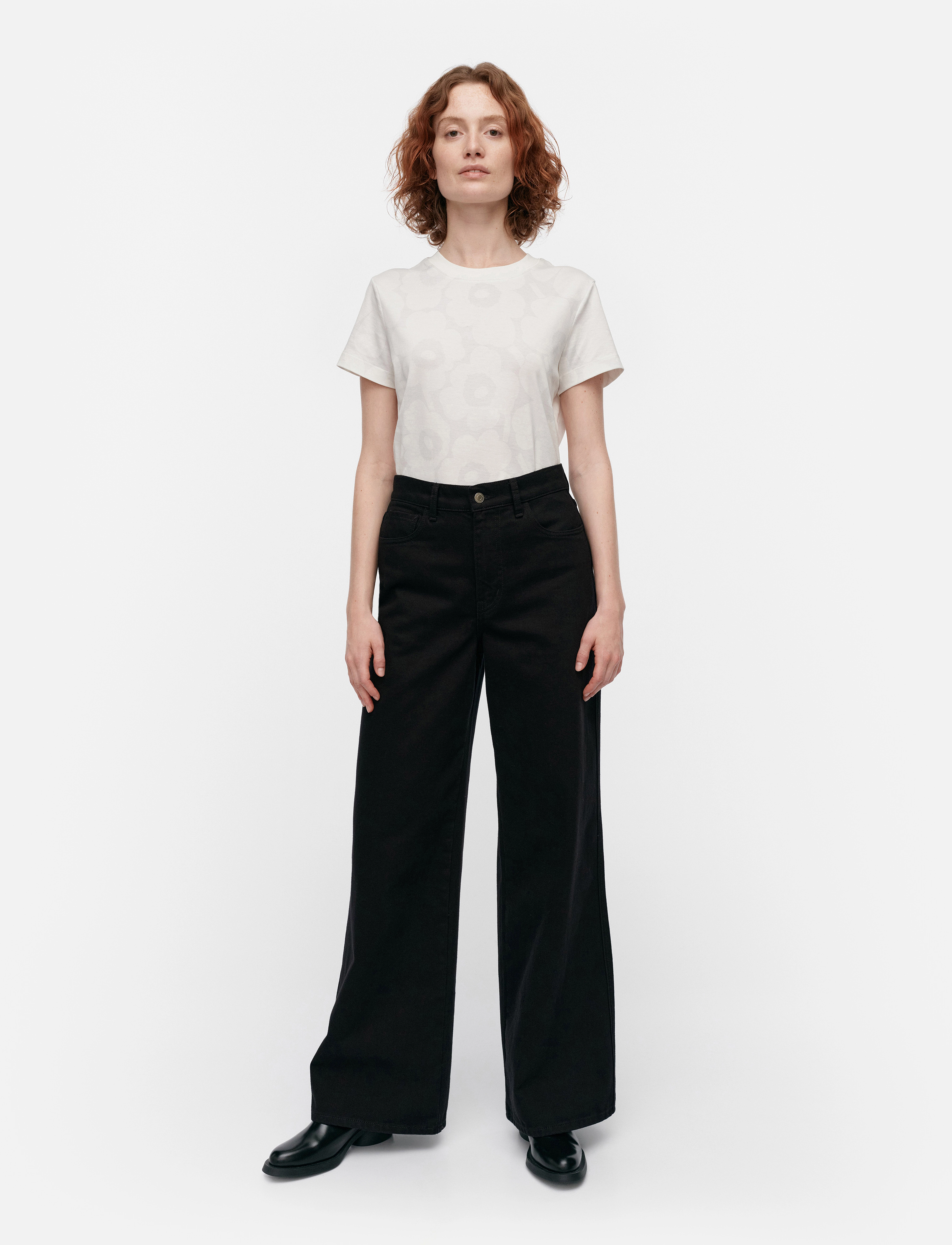 Marimekko Maridenim Wide, 32 x 32, Black, Jeans > Vidde, Dame