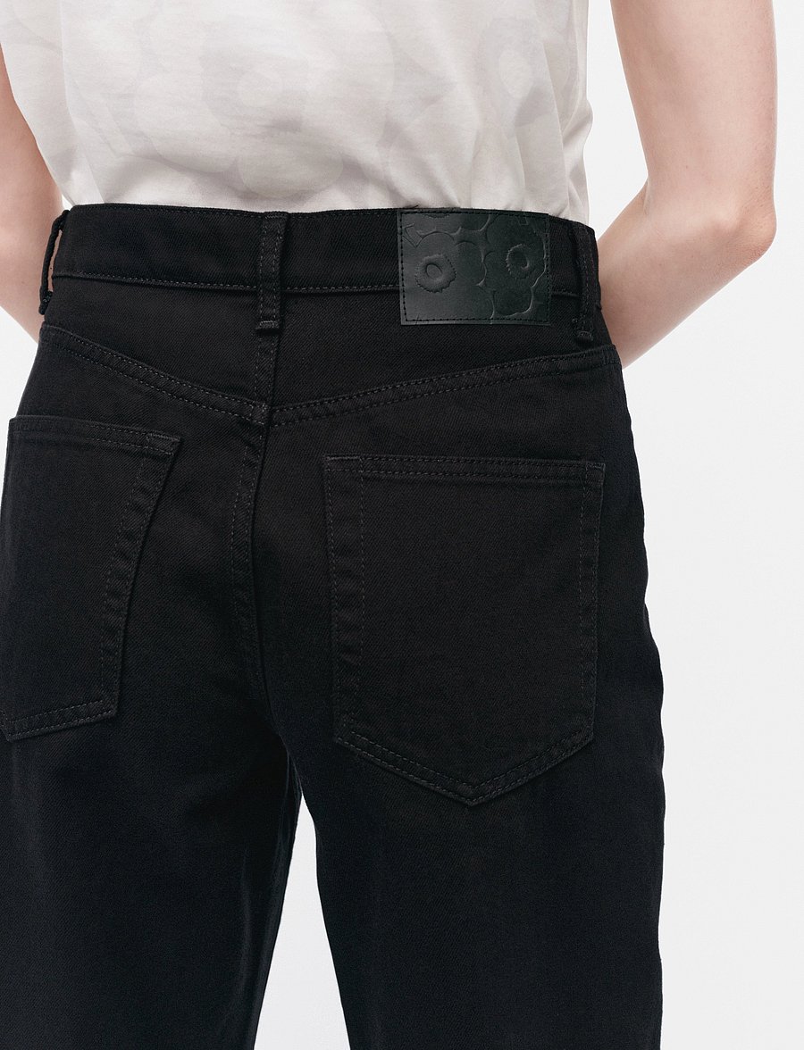 Marimekko - MARIDENIM BARREL - straight jeans - black - 4