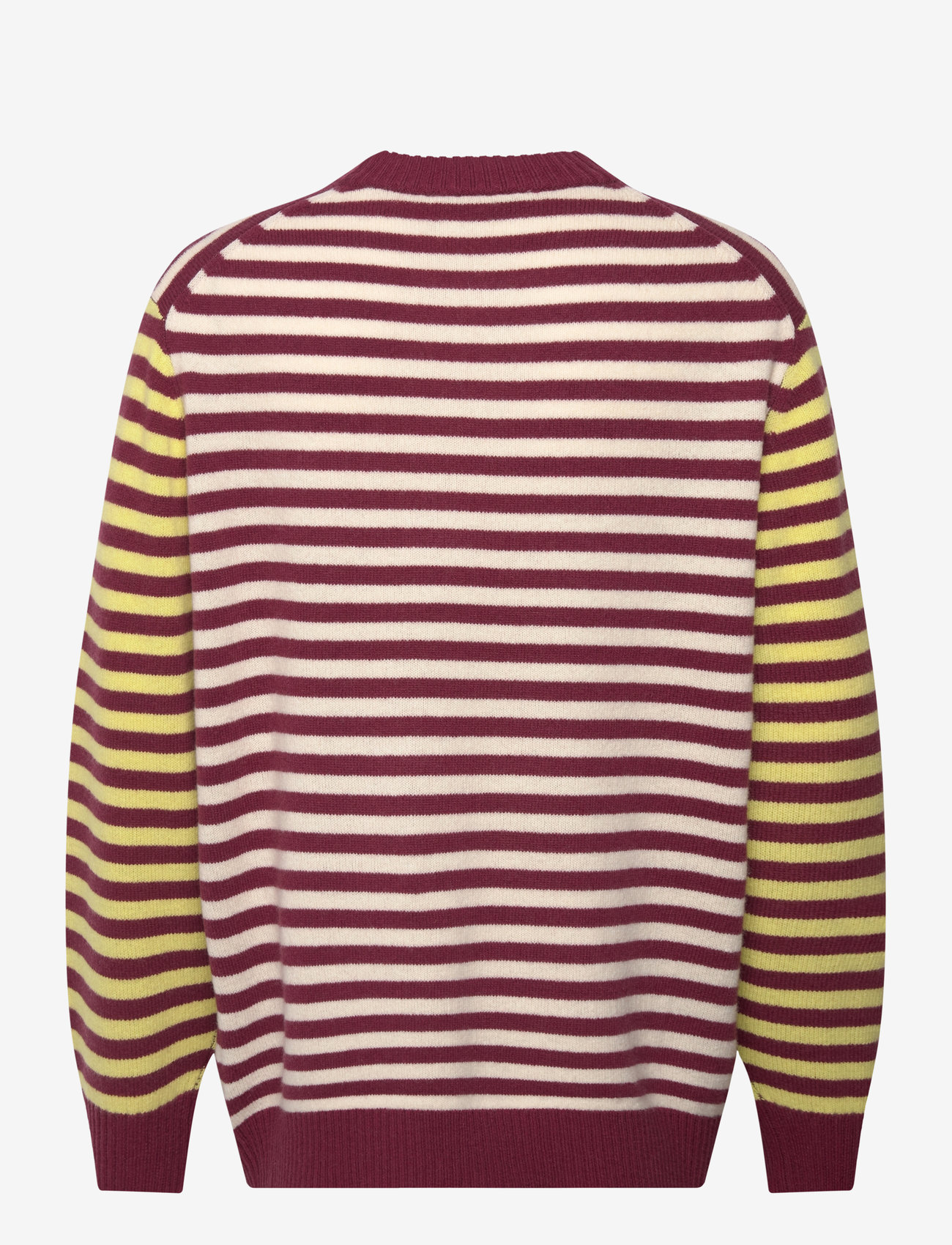 Marimekko - PEHMYT TASARAITA - stickade tröjor - wine red, white, yellow - 2