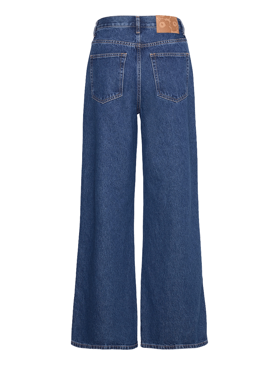 Marimekko - MARIDENIM WIDE - hosen mit weitem bein - mid indigo - 2