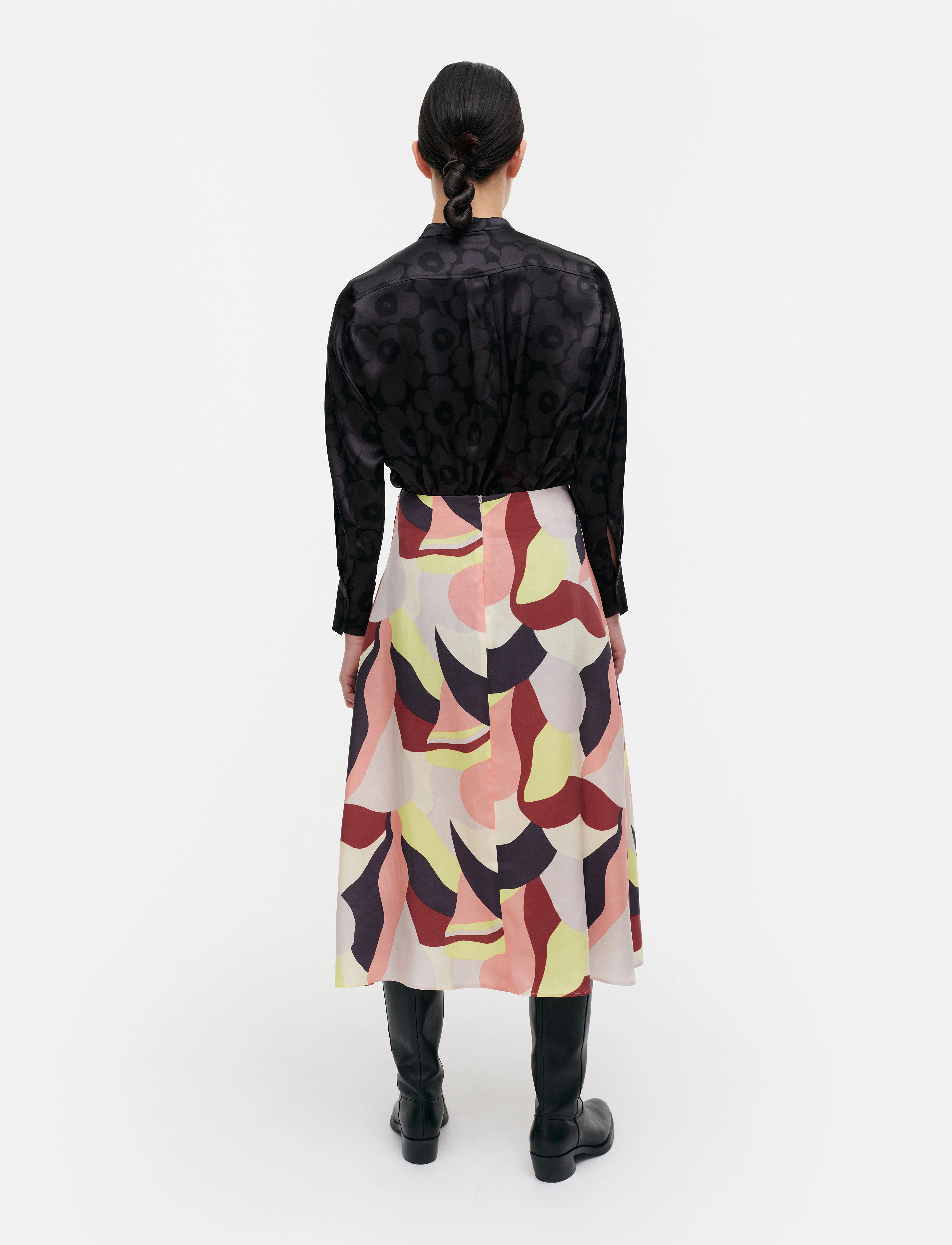 Marimekko - KREPPI KAMELIA - red, grey, lt.pink, lt.yellow - 4