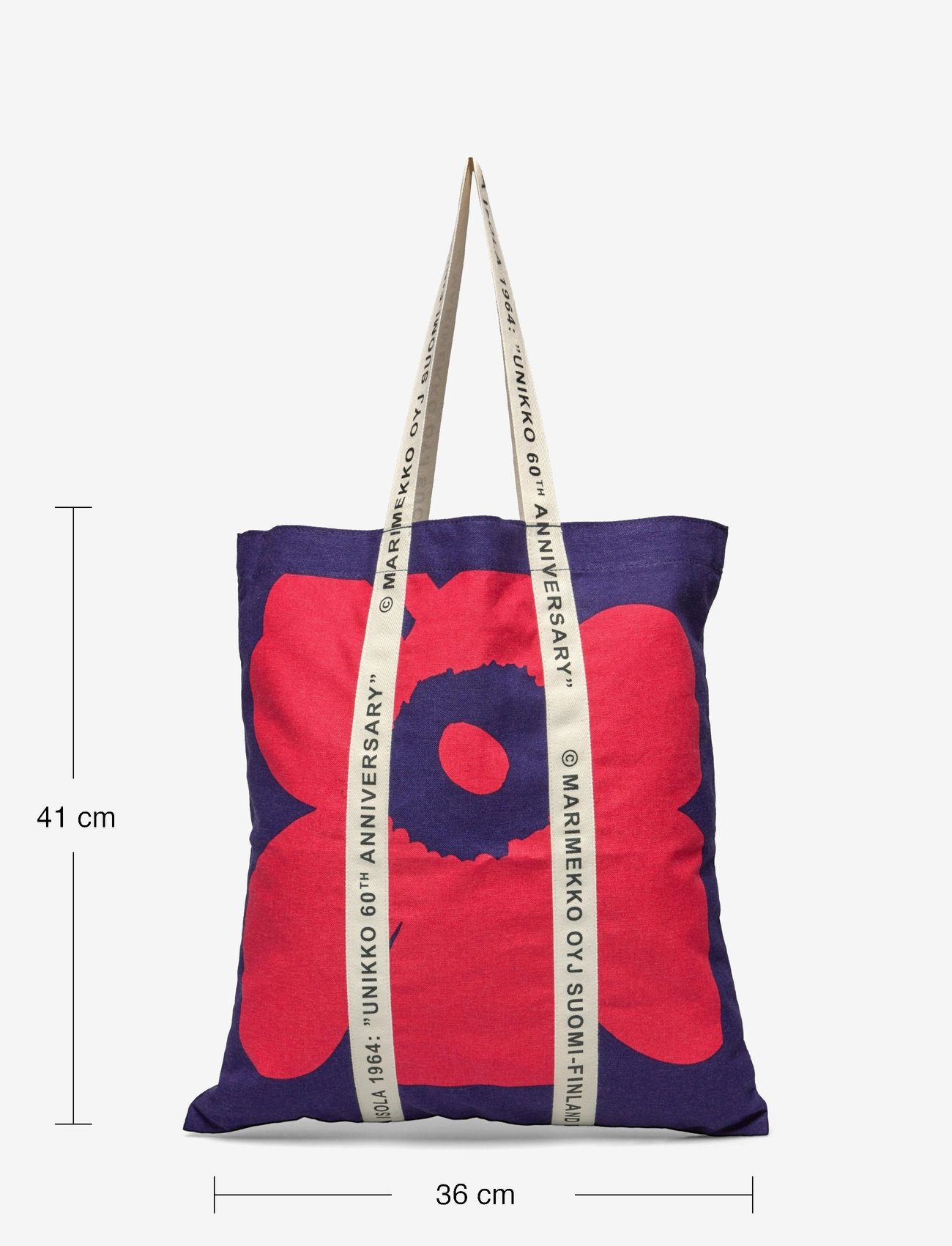 Marimekko - CARRIER MIDI UNIKKO - tote bags - red, dark blue - 4