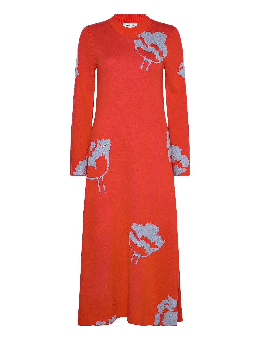 Marimekko - LEIKKUU MYSKI - strikkjoler - bright red, light blue - 1