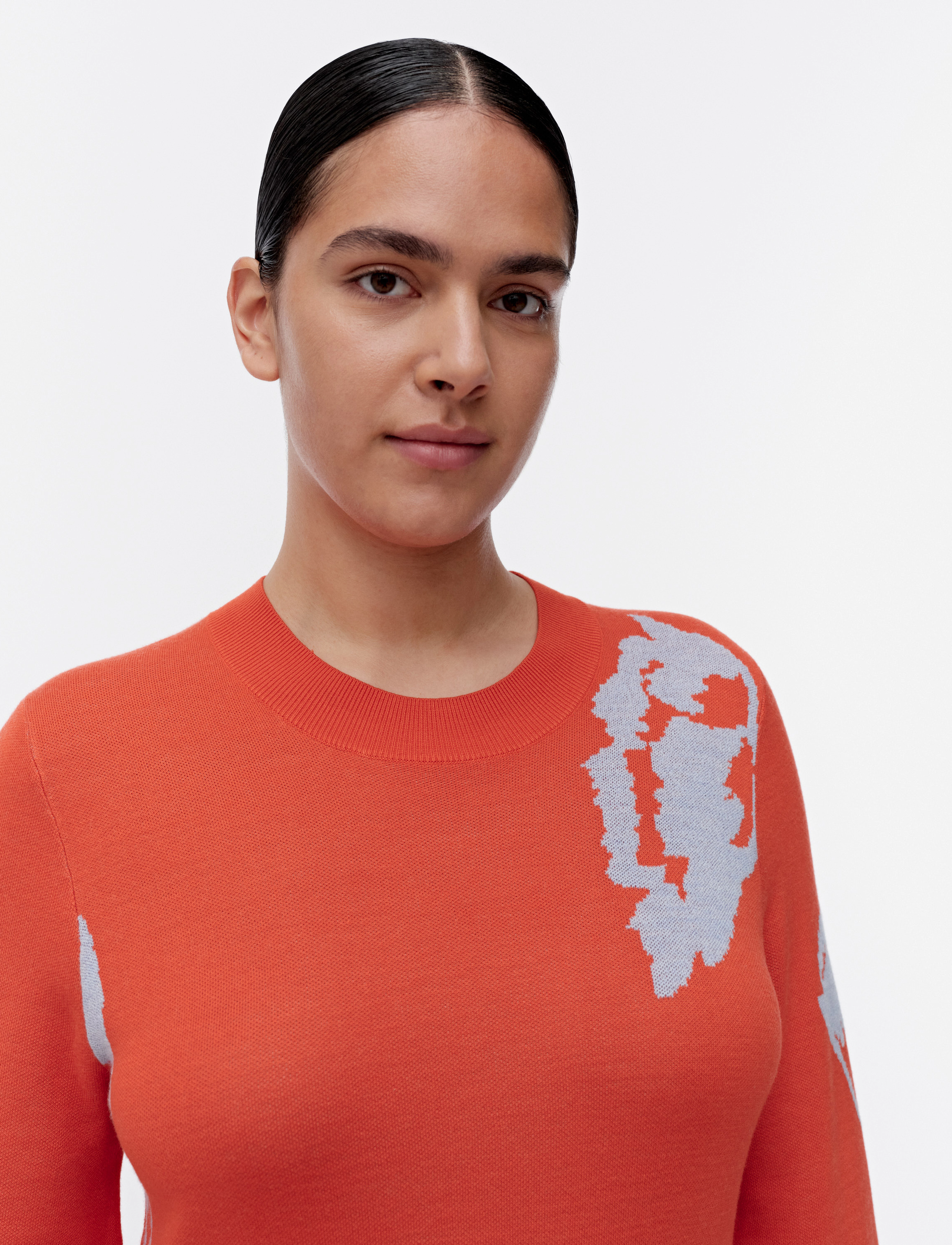 Marimekko - LEIKKUU MYSKI - strikkjoler - bright red, light blue - 4