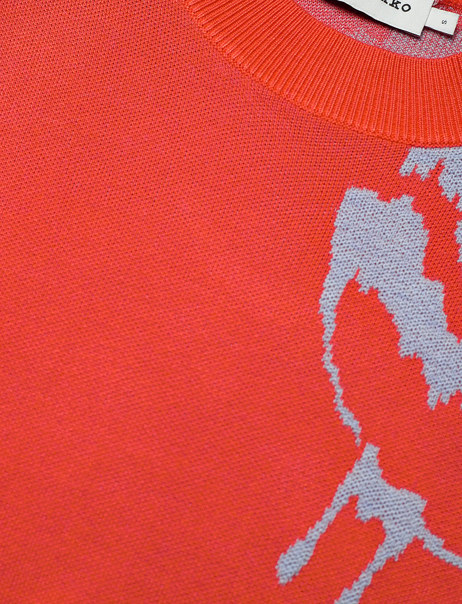 Marimekko - LEIKKUU MYSKI - strikkjoler - bright red, light blue - 5