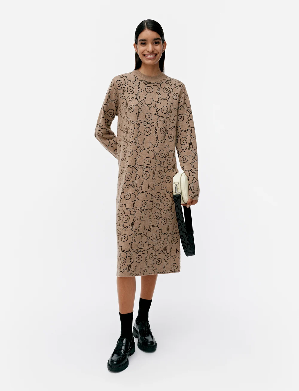 25SS■marimekko■Ennallaan Piirto Unikko ウールニットドレス Marimekko Ennallaan Piirto Unikko (MAM093683) - Midi dresses