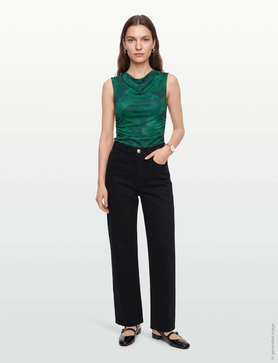 Marimekko - MARIDENIM BARREL L - straight jeans - black - 0