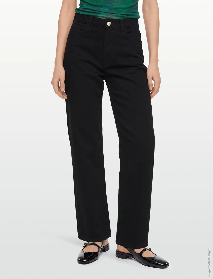 Marimekko - MARIDENIM BARREL L - straight jeans - black - 3