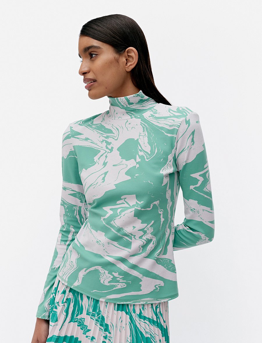 Marimekko - JÄKÄLÄ MARRAS - langärmlige tops - rose, mint green - 4