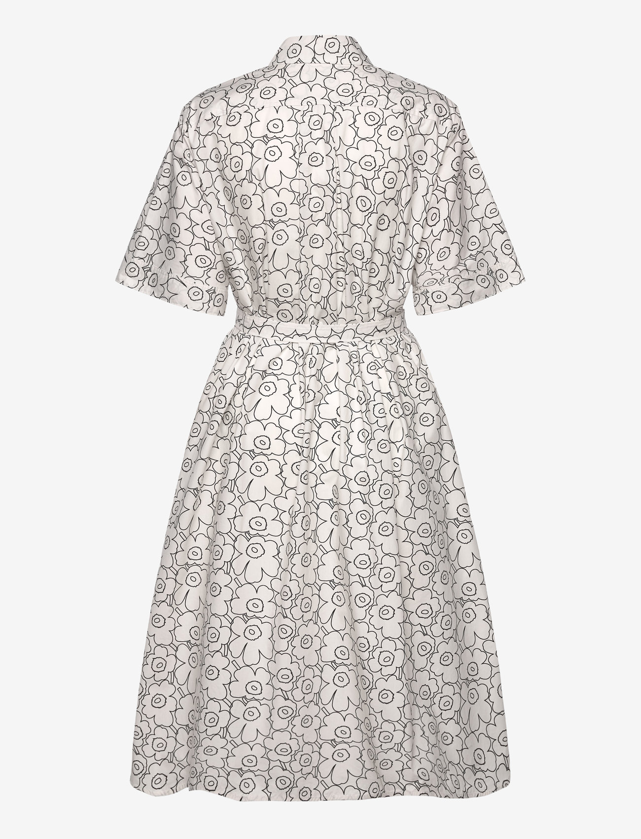 Marimekko - POPLIINI PIIRTO UNIKKO - hemdkleider - black, white - 1