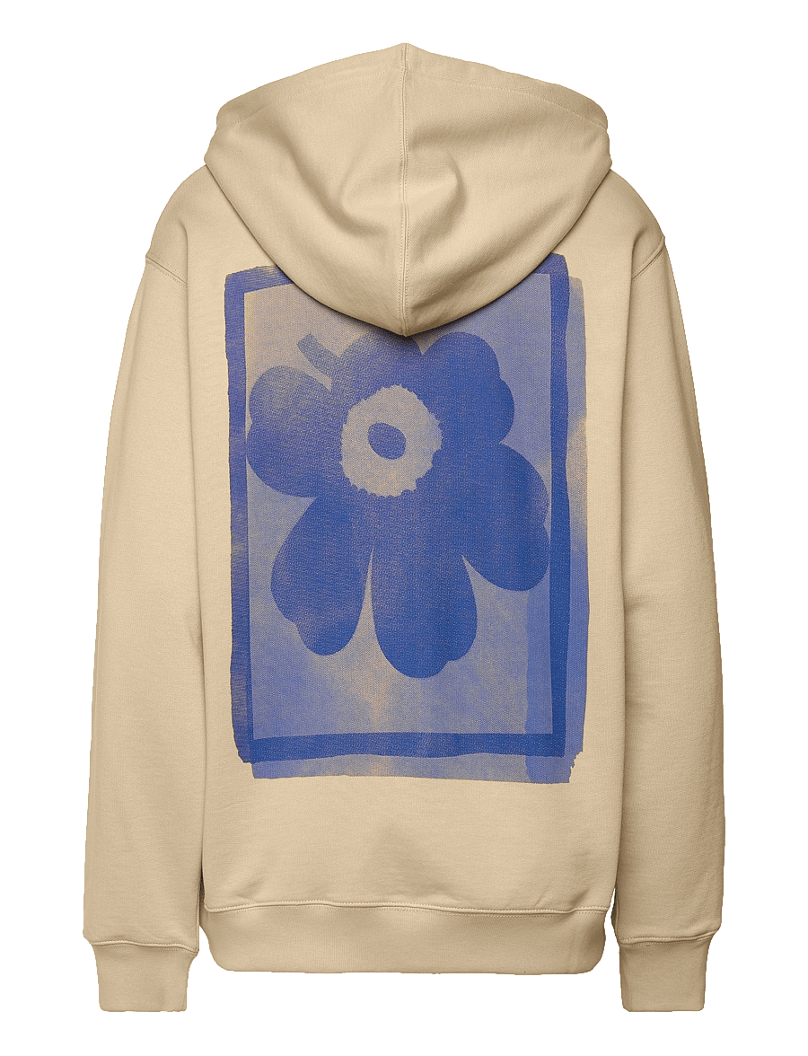Marimekko - FRAKTAALI UNIKKO PLACEMENT - džemperi ar kapuci - beige, dark blue - 2
