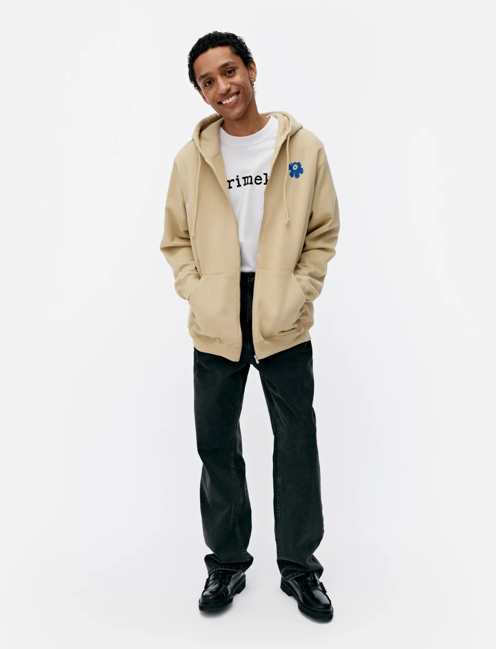 Marimekko - FRAKTAALI UNIKKO PLACEMENT - hoodies - beige, dark blue - 3