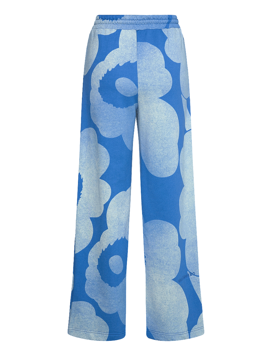 Marimekko - VARRET UNIKKO - laia säärega püksid - blue, off white - 2