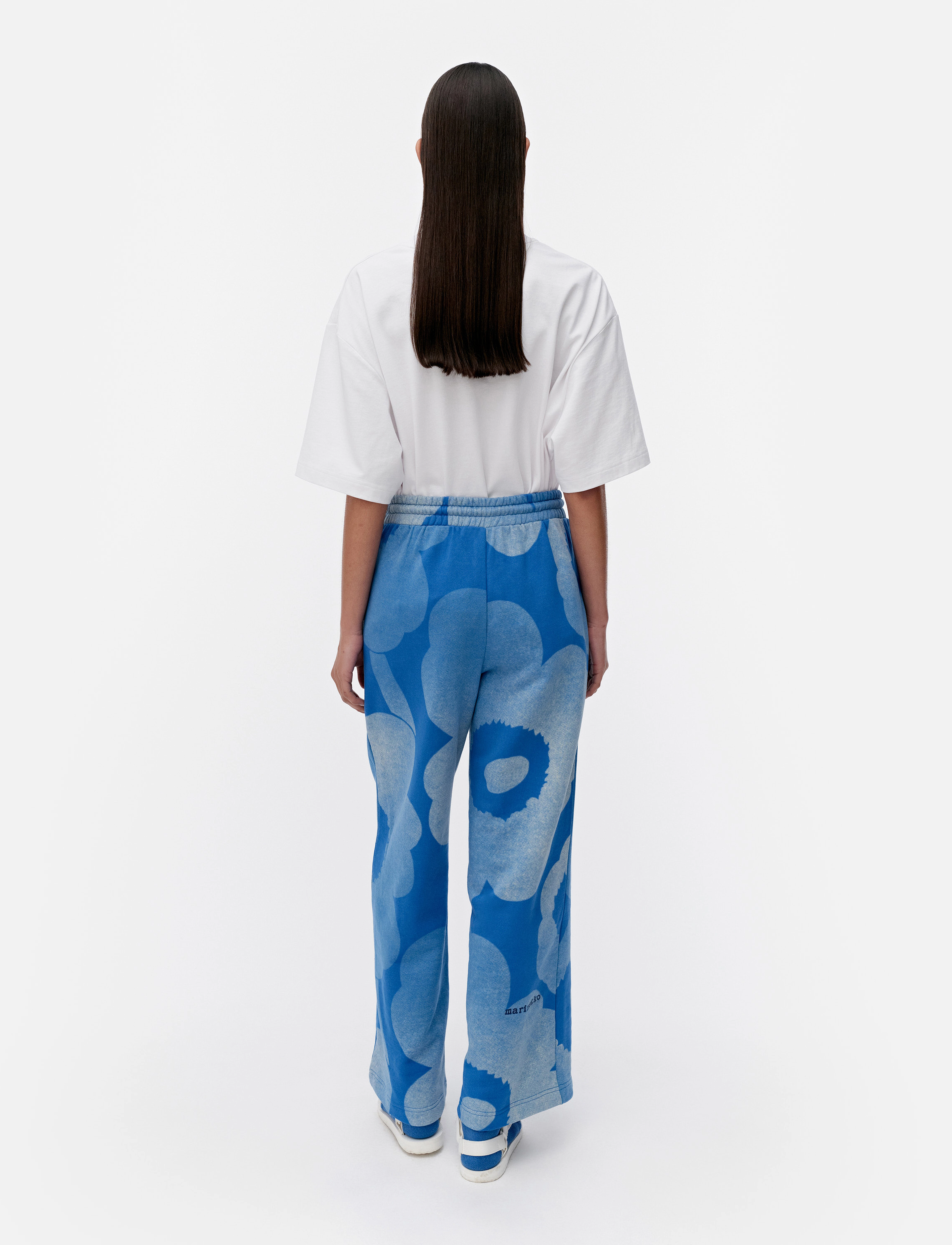 Marimekko - VARRET UNIKKO - hosen mit weitem bein - blue, off white - 3