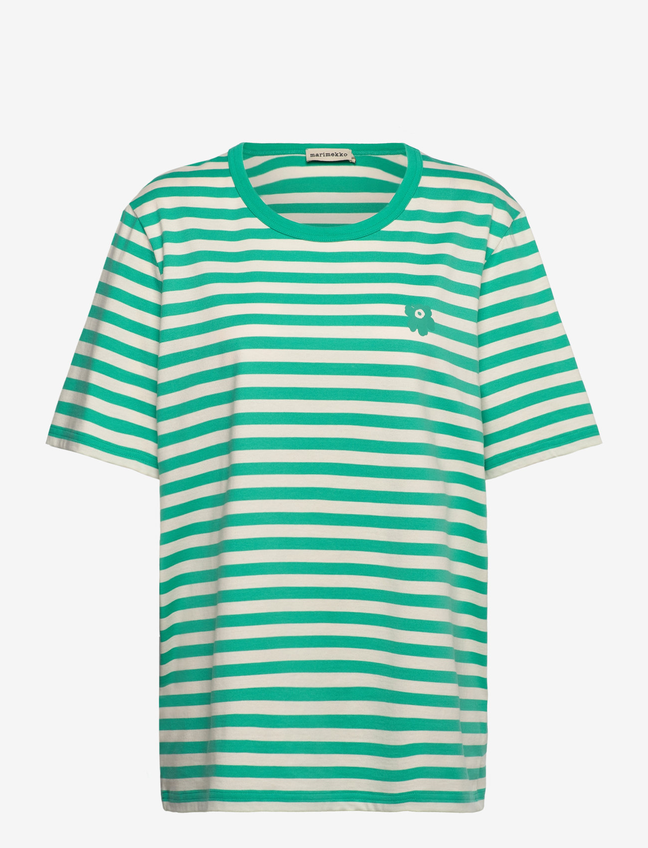 Marimekko - TASARAITA UNISEX UNIKKO SS - t-shirts - mint green, off white - 1