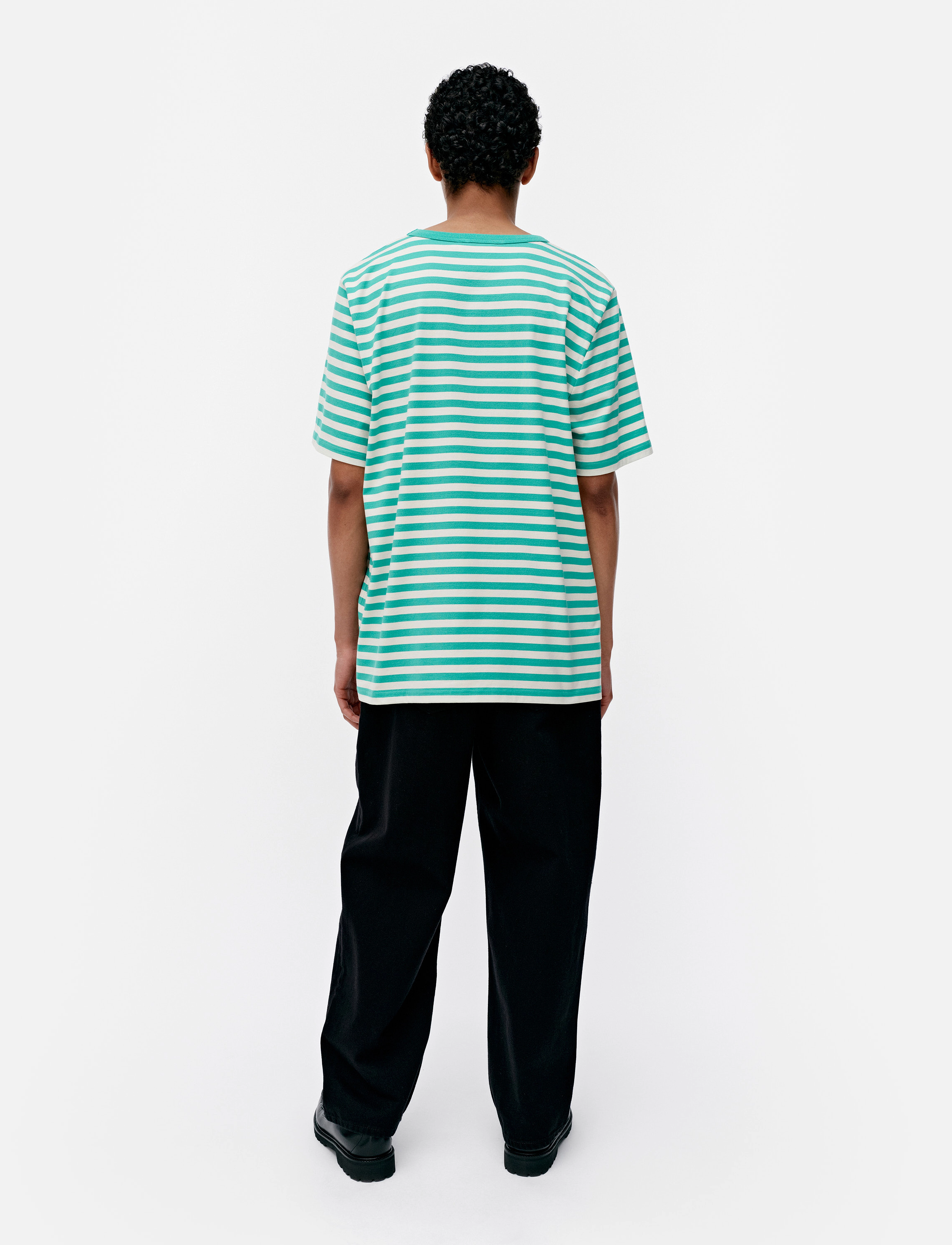 Marimekko - TASARAITA UNISEX UNIKKO SS - t-shirts - mint green, off white - 3
