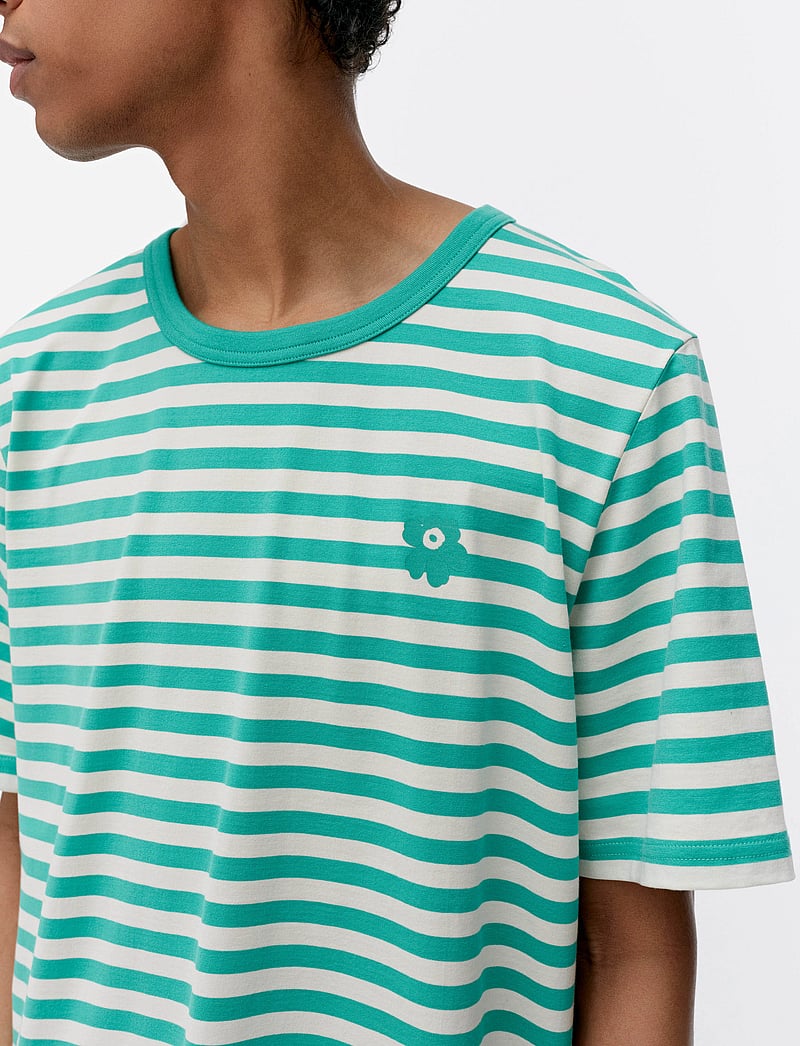 Marimekko - TASARAITA UNISEX UNIKKO SS - t-shirts - mint green, off white - 4