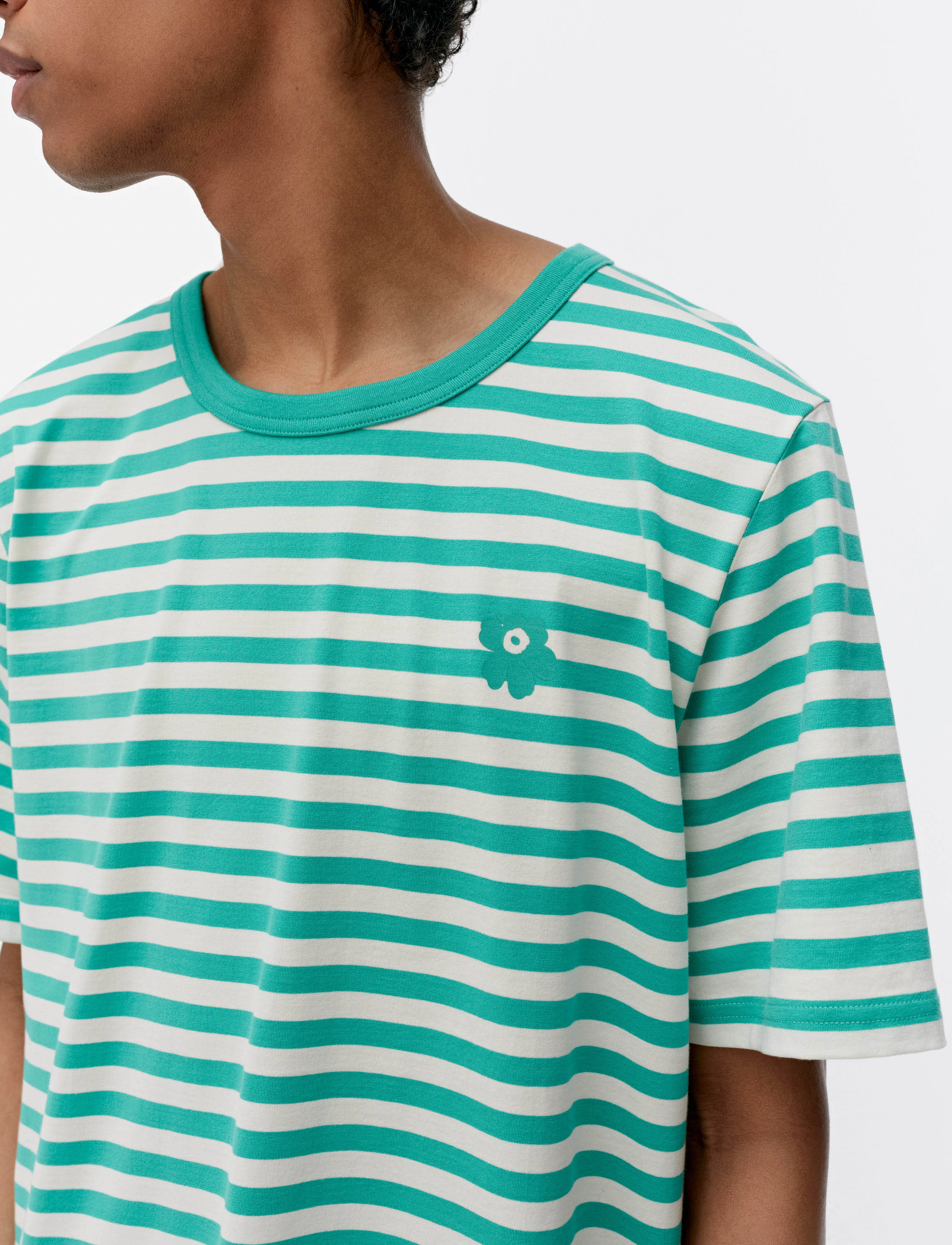 Marimekko - TASARAITA UNISEX UNIKKO SS - t-shirts - mint green, off white - 4