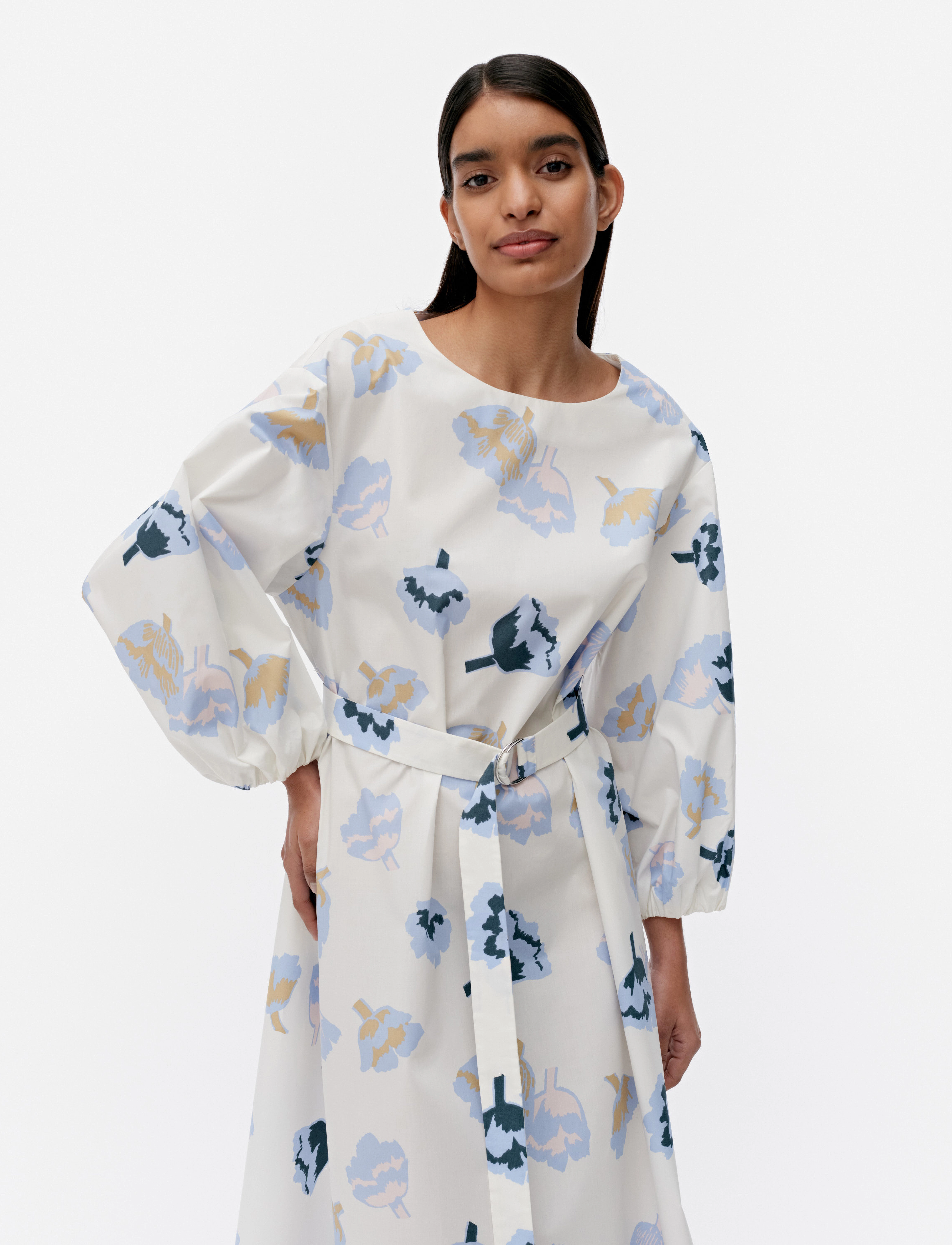 Marimekko - BLOMMA SUITSUKE - light blue, off white, rose - 5