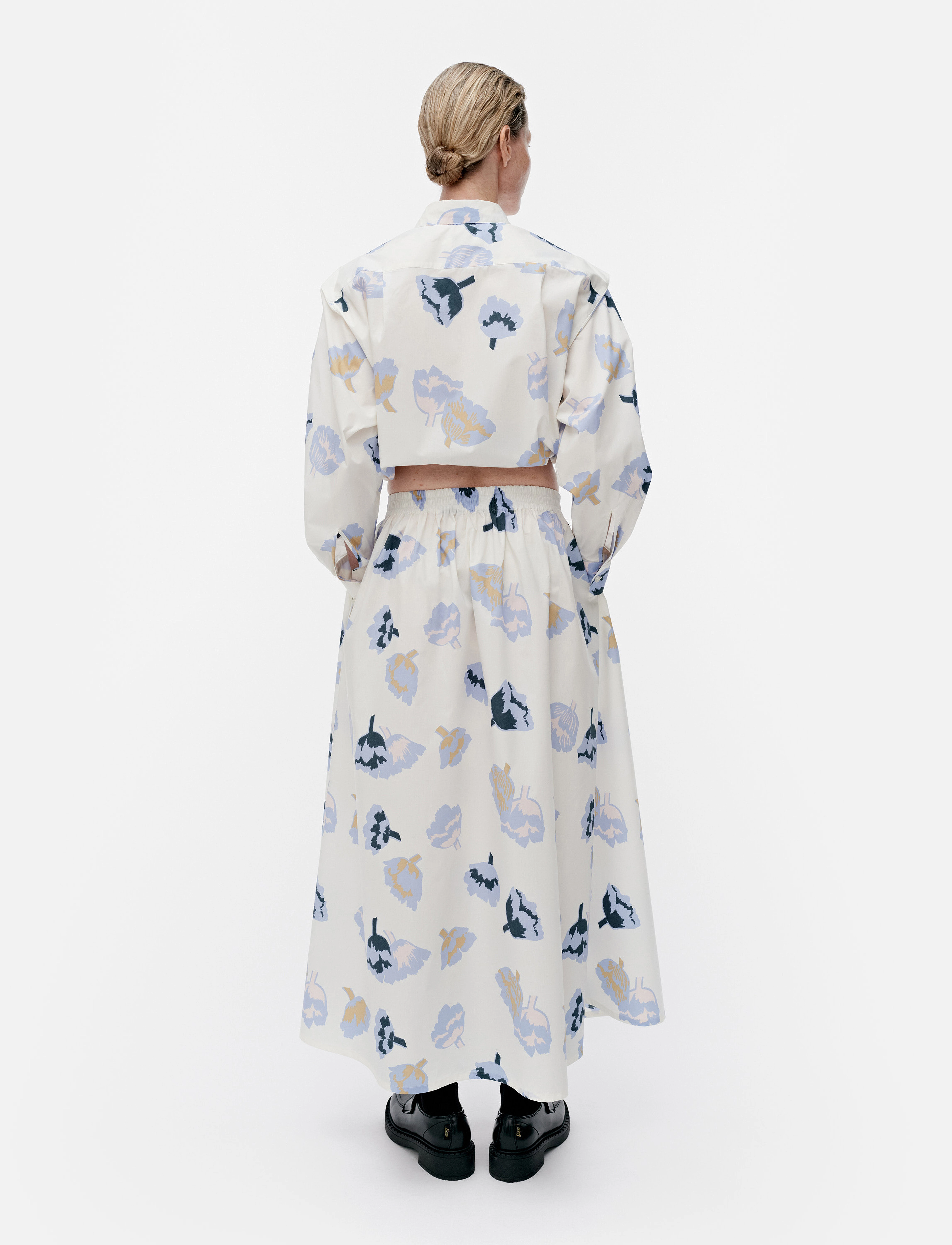 Marimekko - BUKLEE SUITSUKE - midi nederdele - light blue, off white, rose - 3