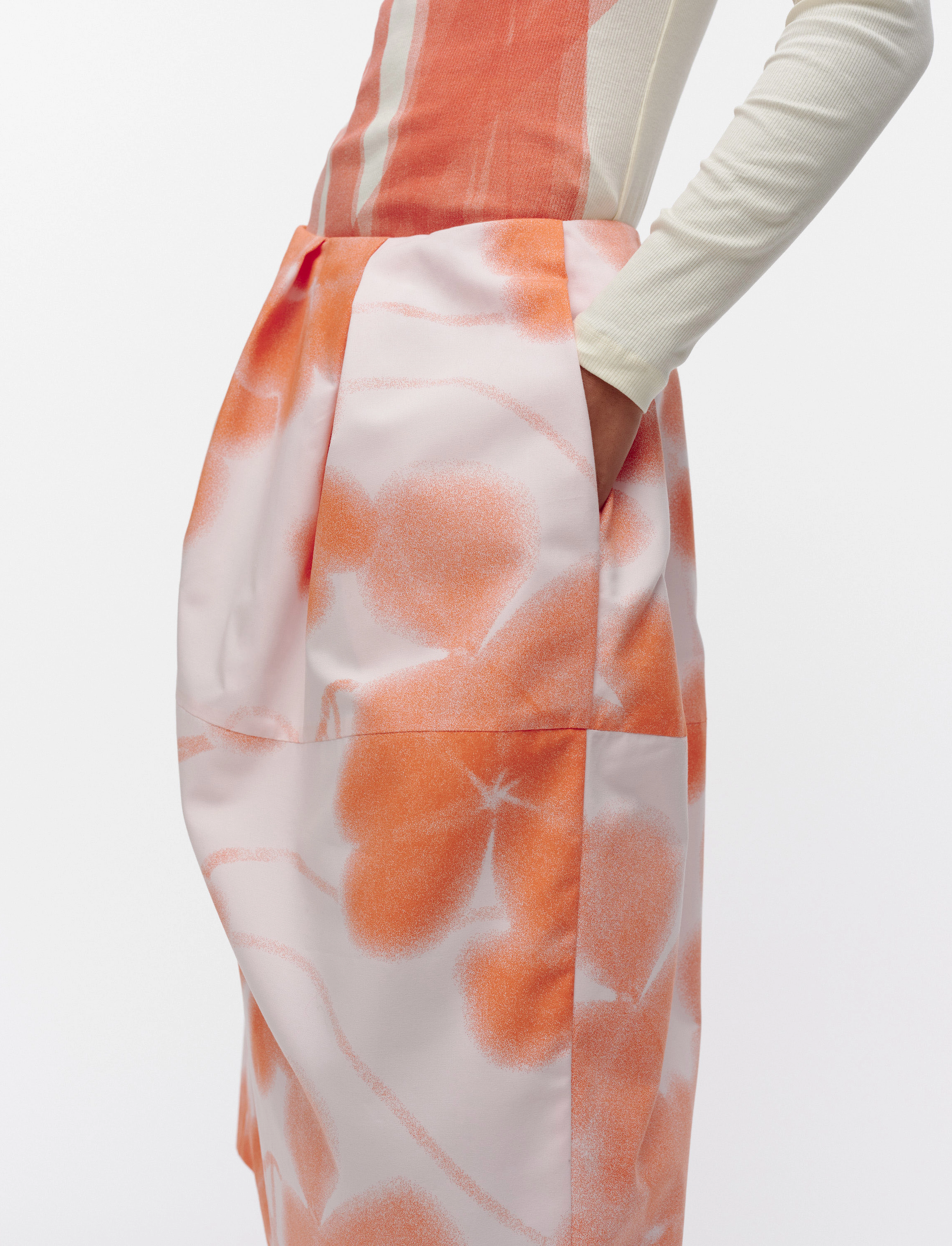 Marimekko - LEHTO KETUNLEIPÄ - midi svārki - rose, orange - 4