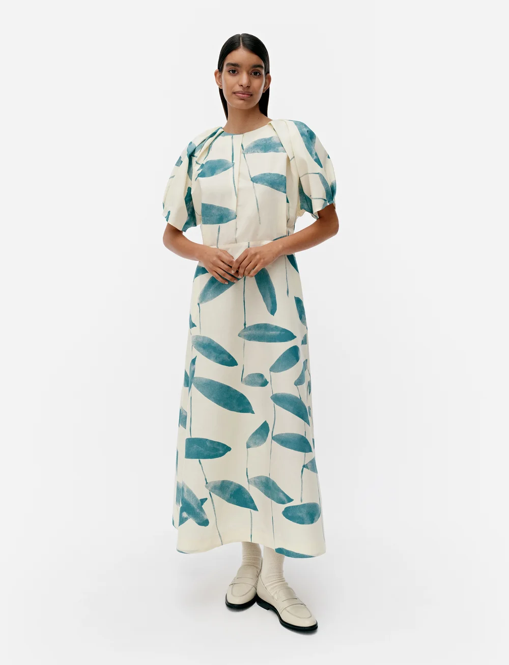 Marimekko - ANATOMIA PAJU - midikleider - light yellow, dark green - 0