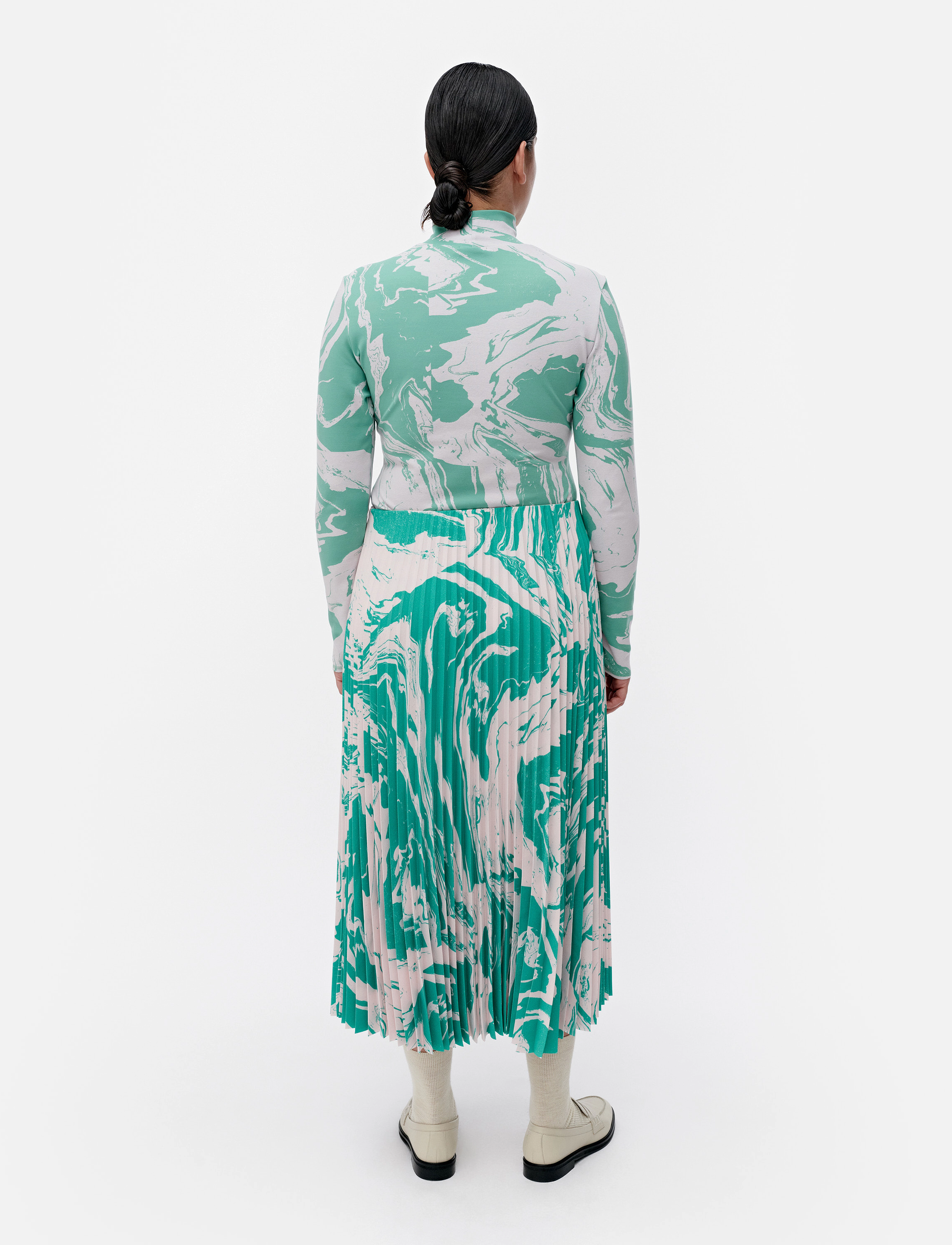 Marimekko - MYY MARRAS - midi-röcke - rose, mint green - 3