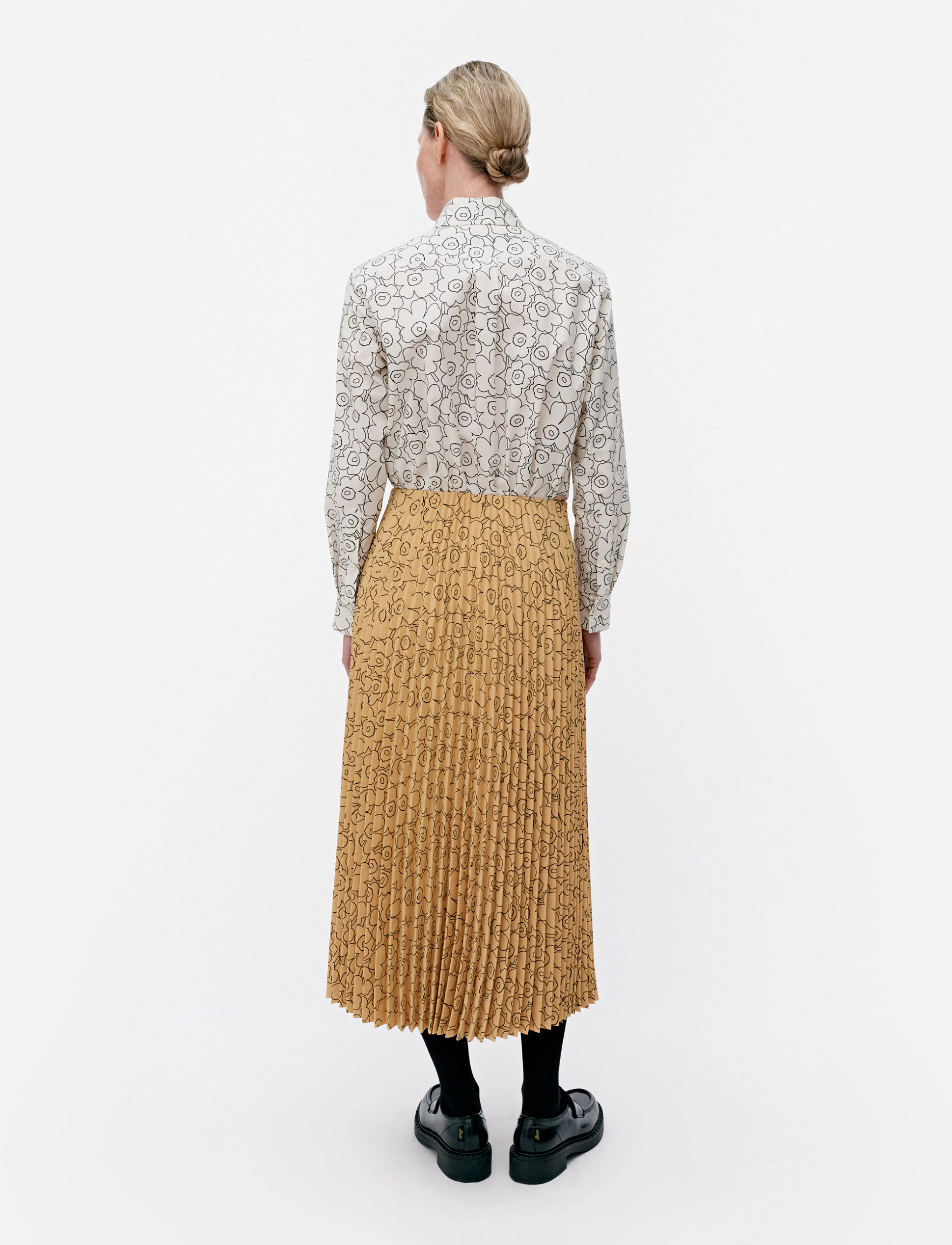Marimekko - MYY PIIRTO UNIKKO - jupes plissées - light brown, black - 3