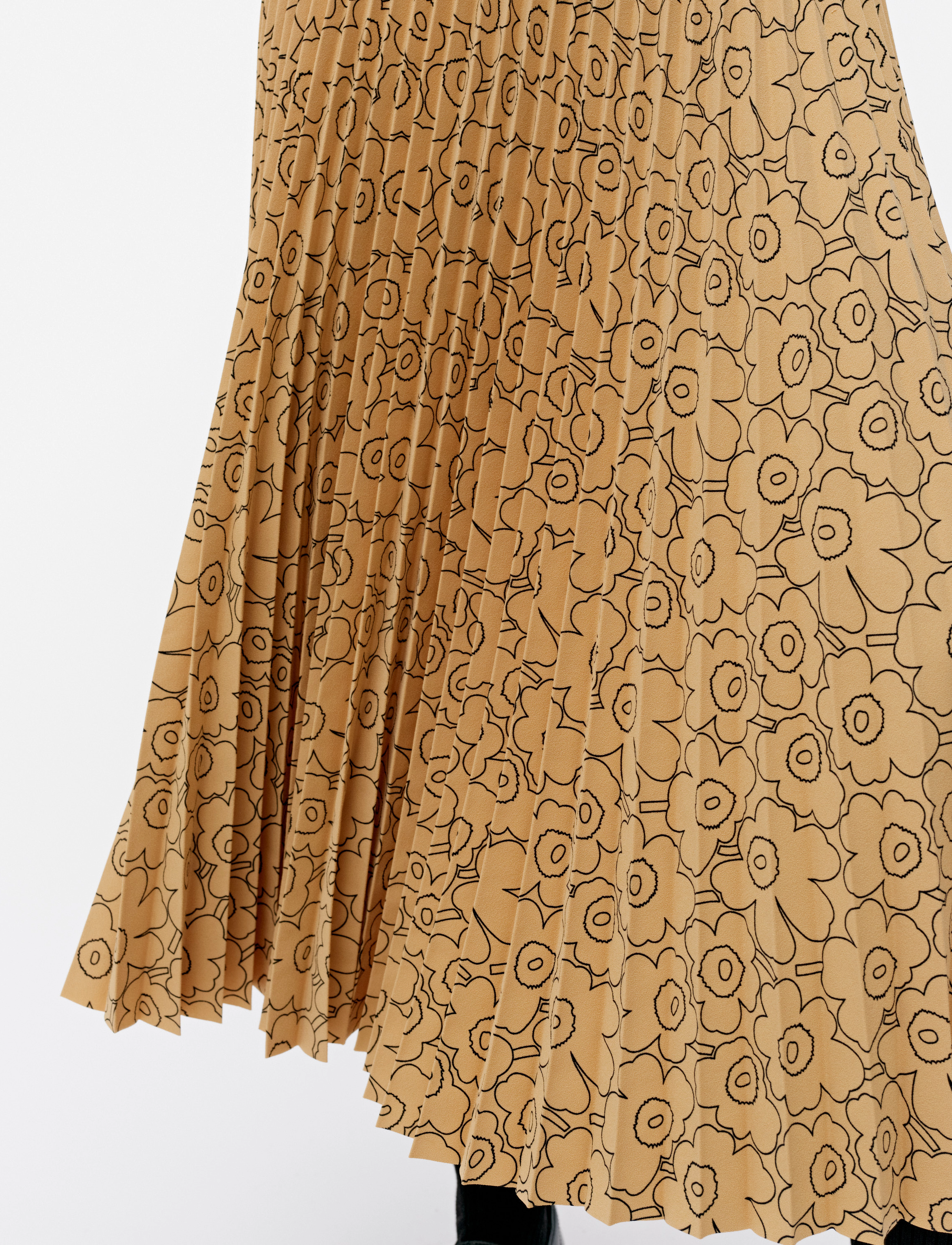 Marimekko - MYY PIIRTO UNIKKO - jupes plissées - light brown, black - 4