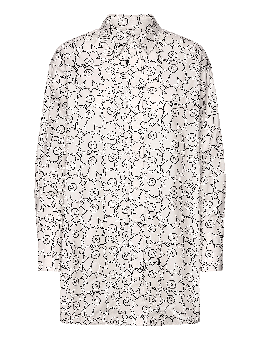 Marimekko - NILA PIIRTO UNIKKO - chemises à manches longues - white, black - 1