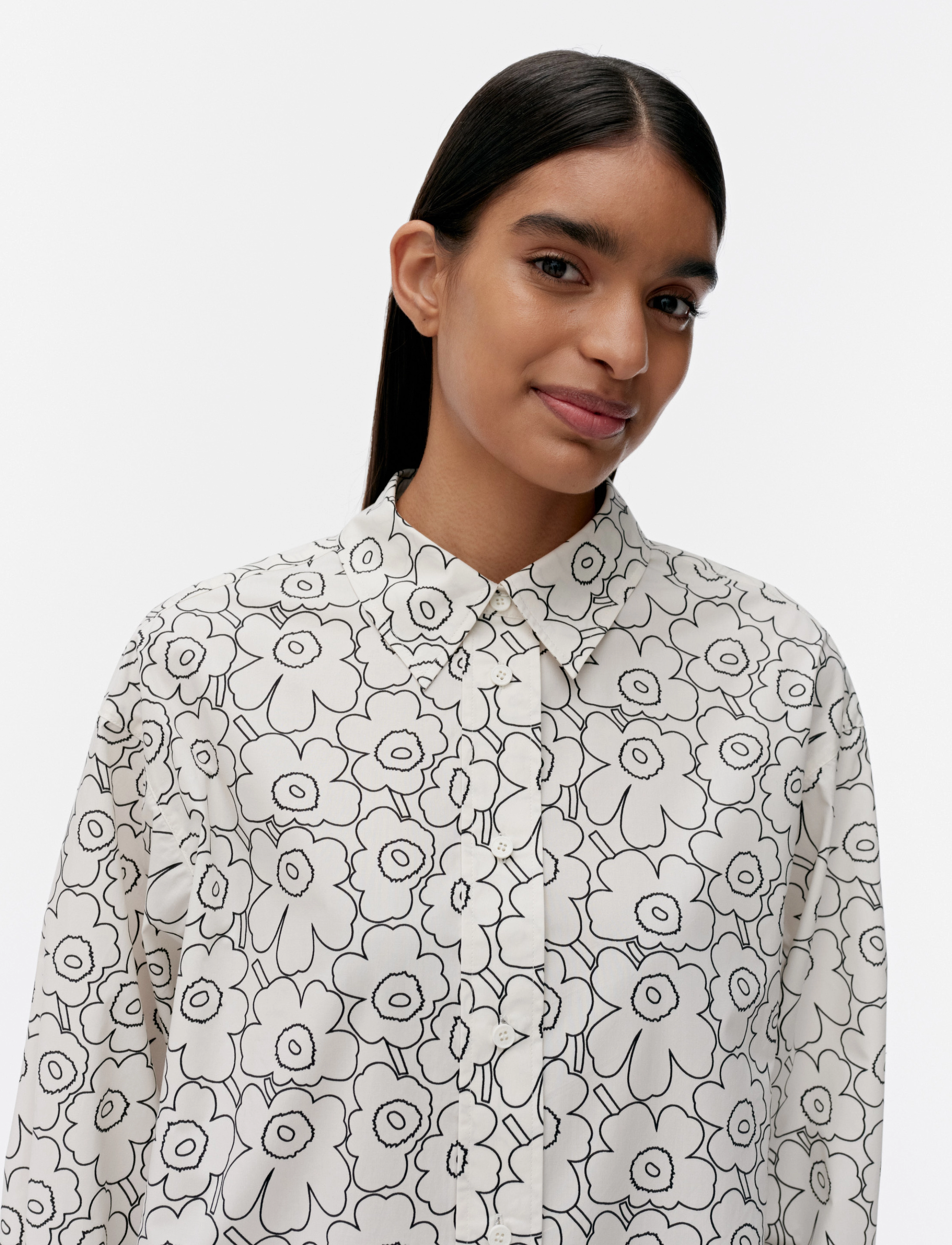 Marimekko - NILA PIIRTO UNIKKO - koszule z długimi rękawami - white, black - 4