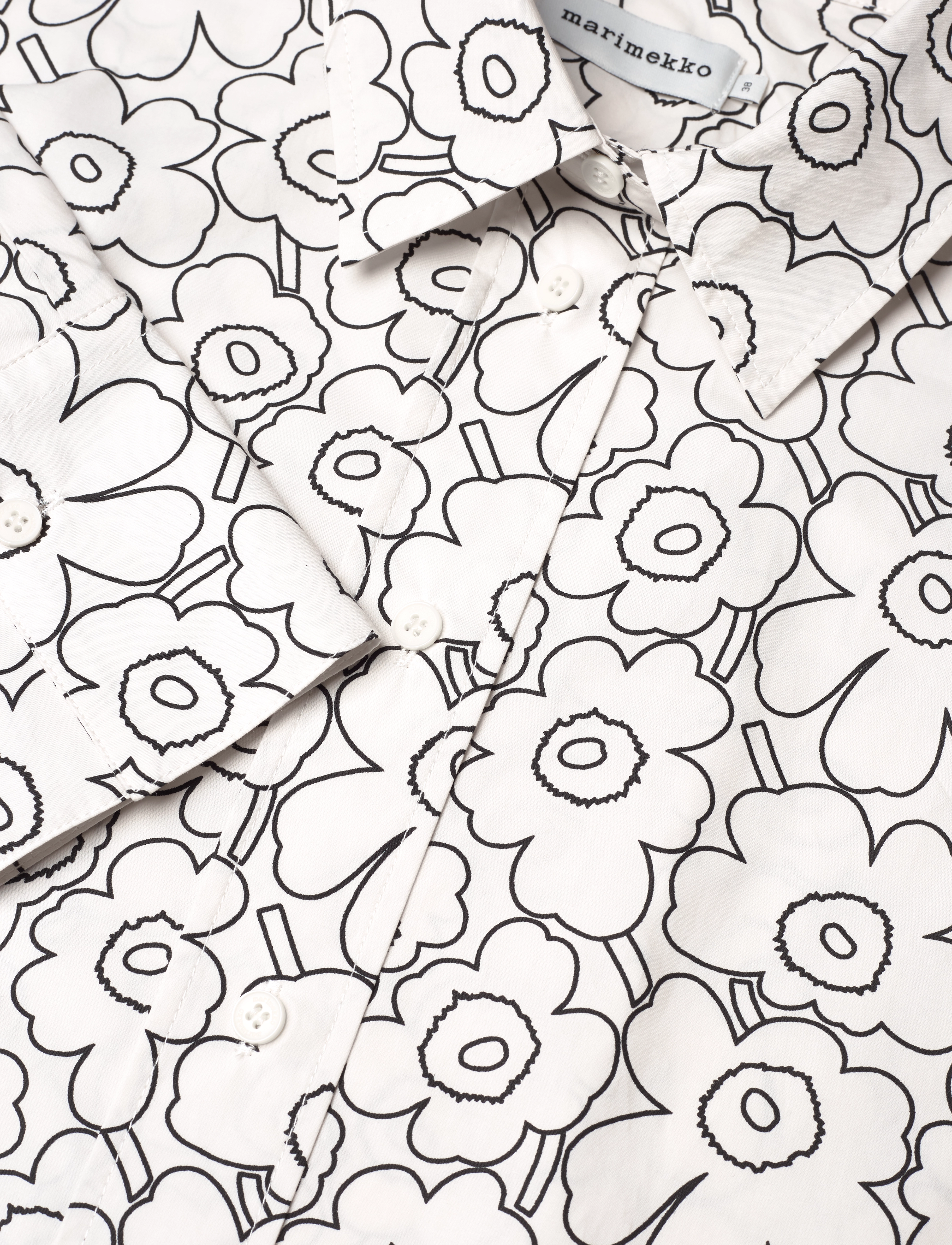 Marimekko - NILA PIIRTO UNIKKO - koszule z długimi rękawami - white, black - 5