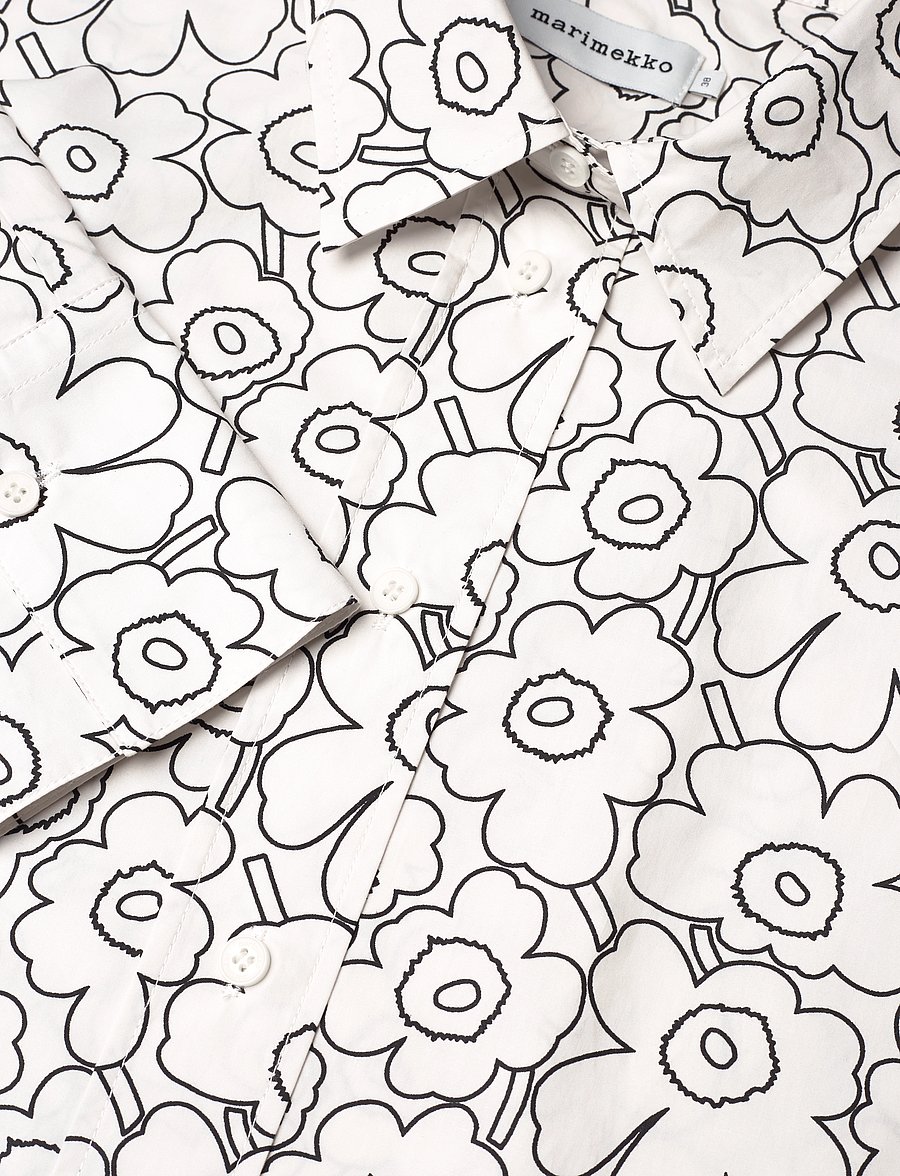 Marimekko - NILA PIIRTO UNIKKO - chemises à manches longues - white, black - 5