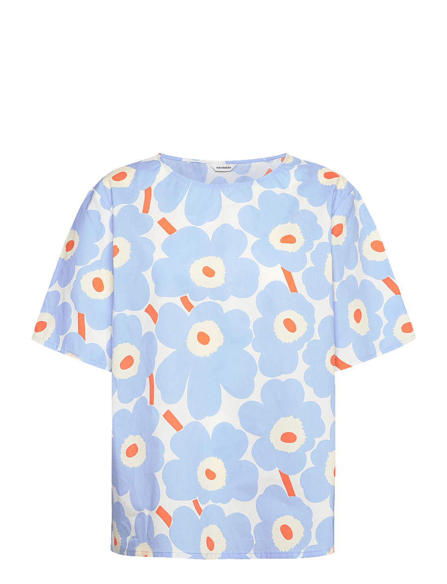 Marimekko - HARSO UNIKKO - t-shirty - light blue, orange, off white - 1