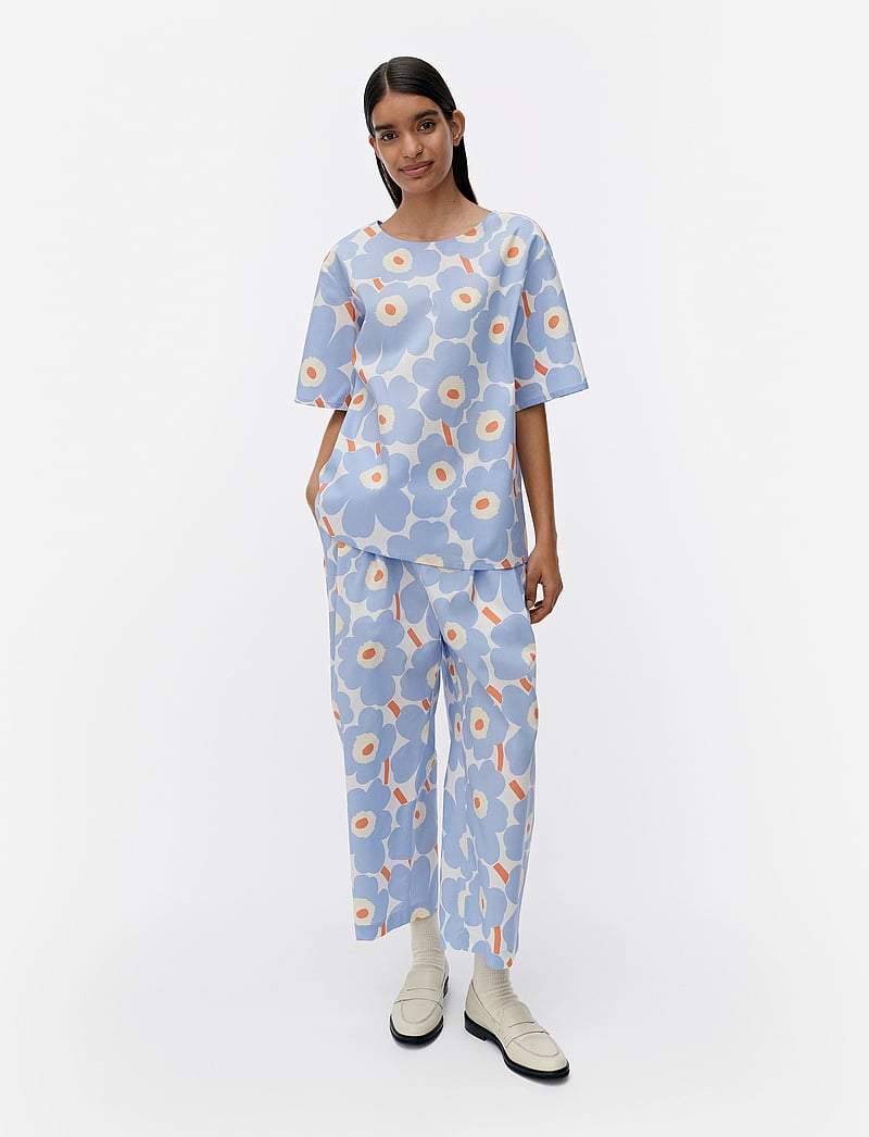 Marimekko - HARSO UNIKKO - t-shirty - light blue, orange, off white - 0
