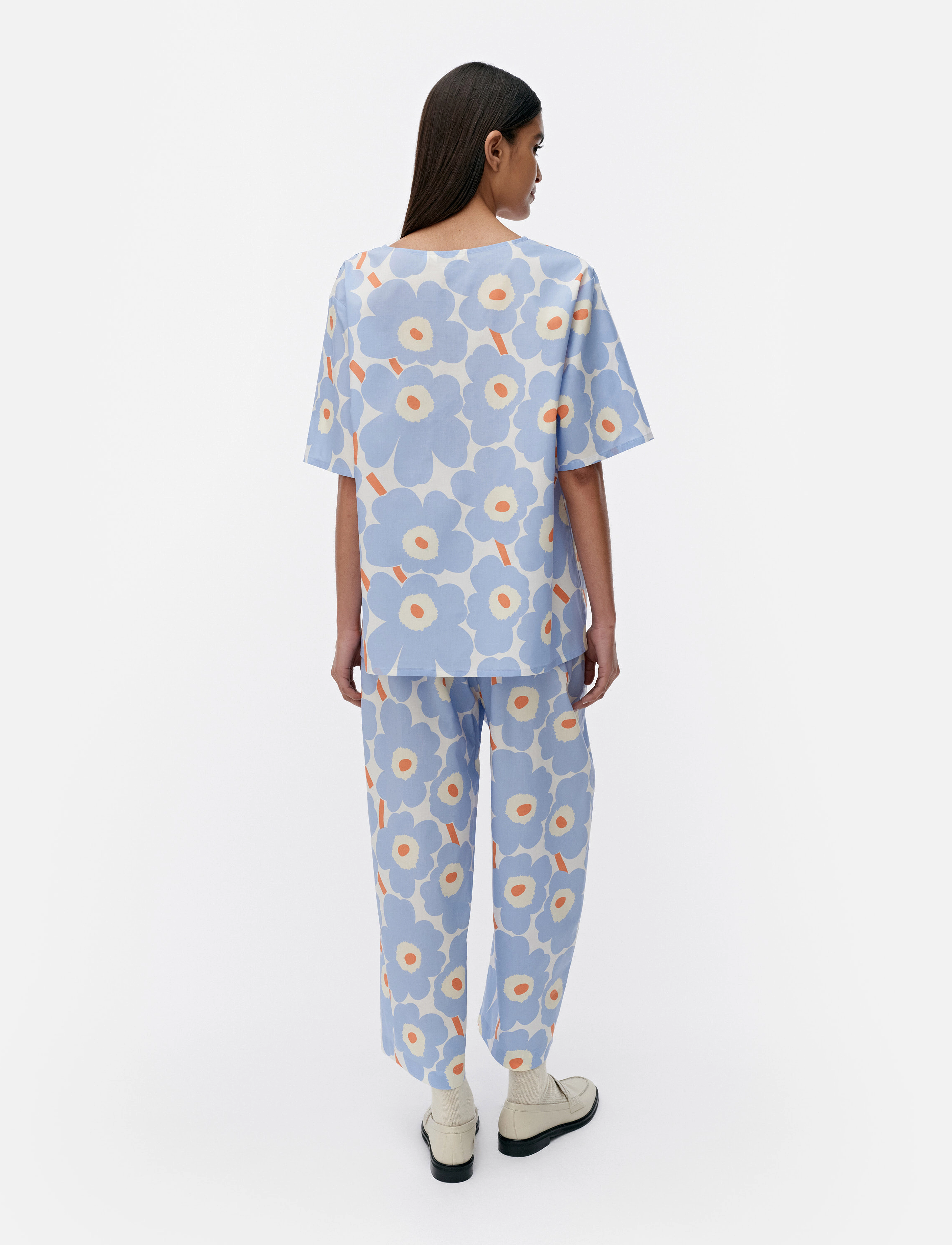 Marimekko - HARSO UNIKKO - t-paidat - light blue, orange, off white - 3