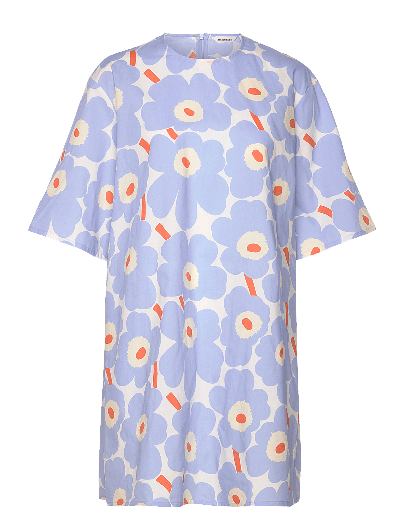 Marimekko - VOHVELI UNIKKO - sommerkleider - light blue, orange, off white - 1