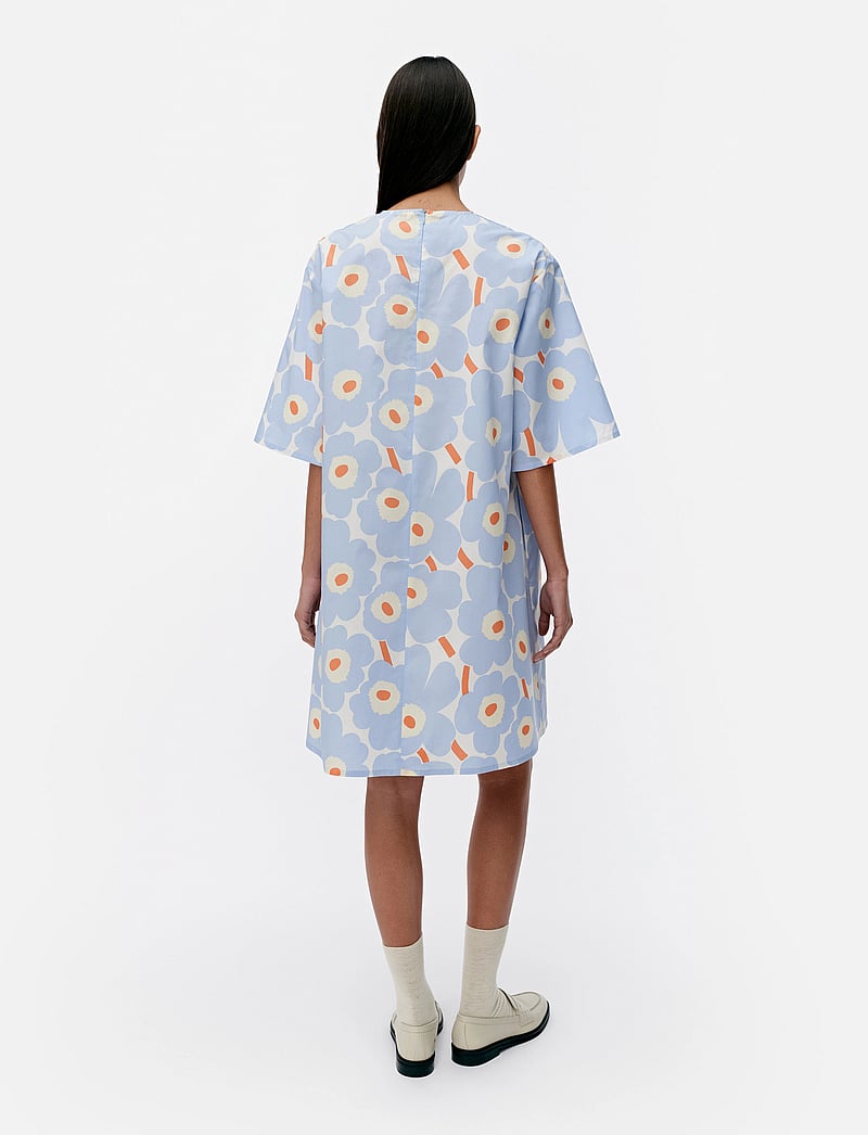 Marimekko - VOHVELI UNIKKO - sommerkleider - light blue, orange, off white - 3