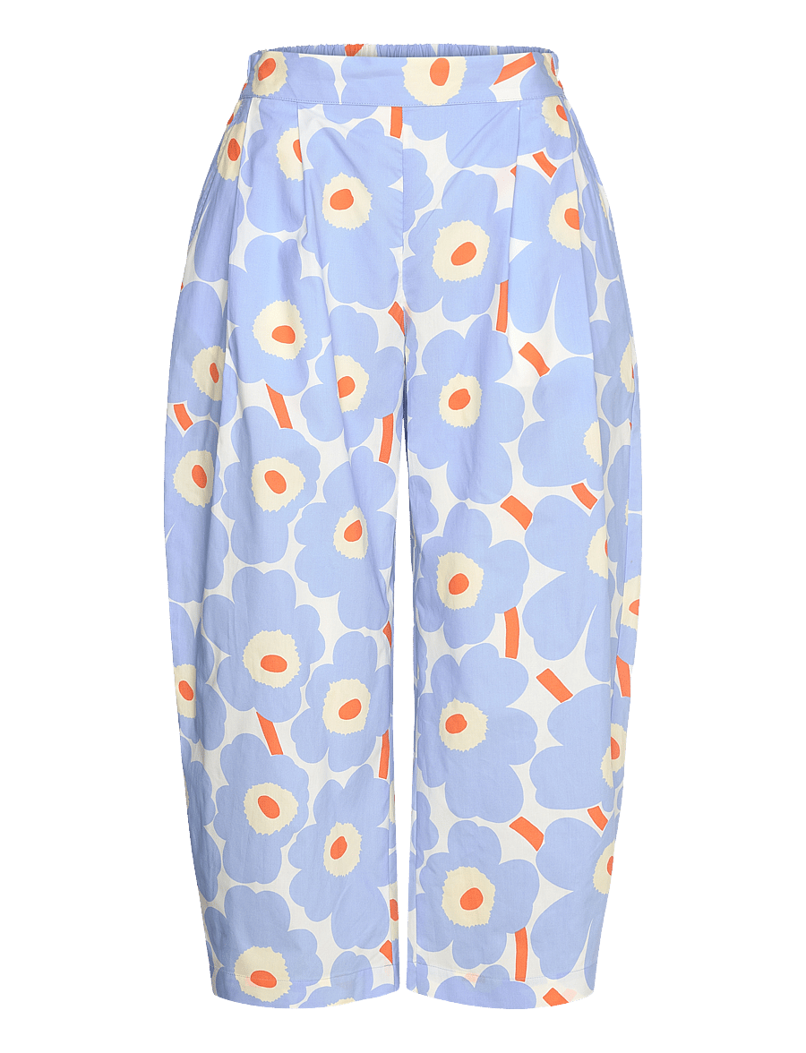 Marimekko - TUULLA UNIKKO - hosen mit geradem bein - light blue, orange, off white - 1